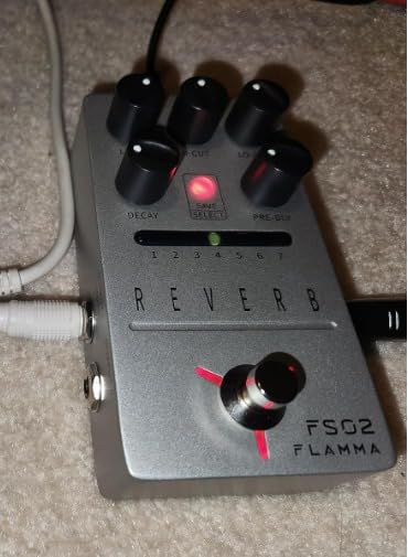 FLAMMA FS02 Reverb Pedal Stereo Guitar Effects with 7 Storable Preset Slots 7 Reverb Effects Room Hall Church Cave Plate Spring Mod True Bypass Trail On customer photo 2