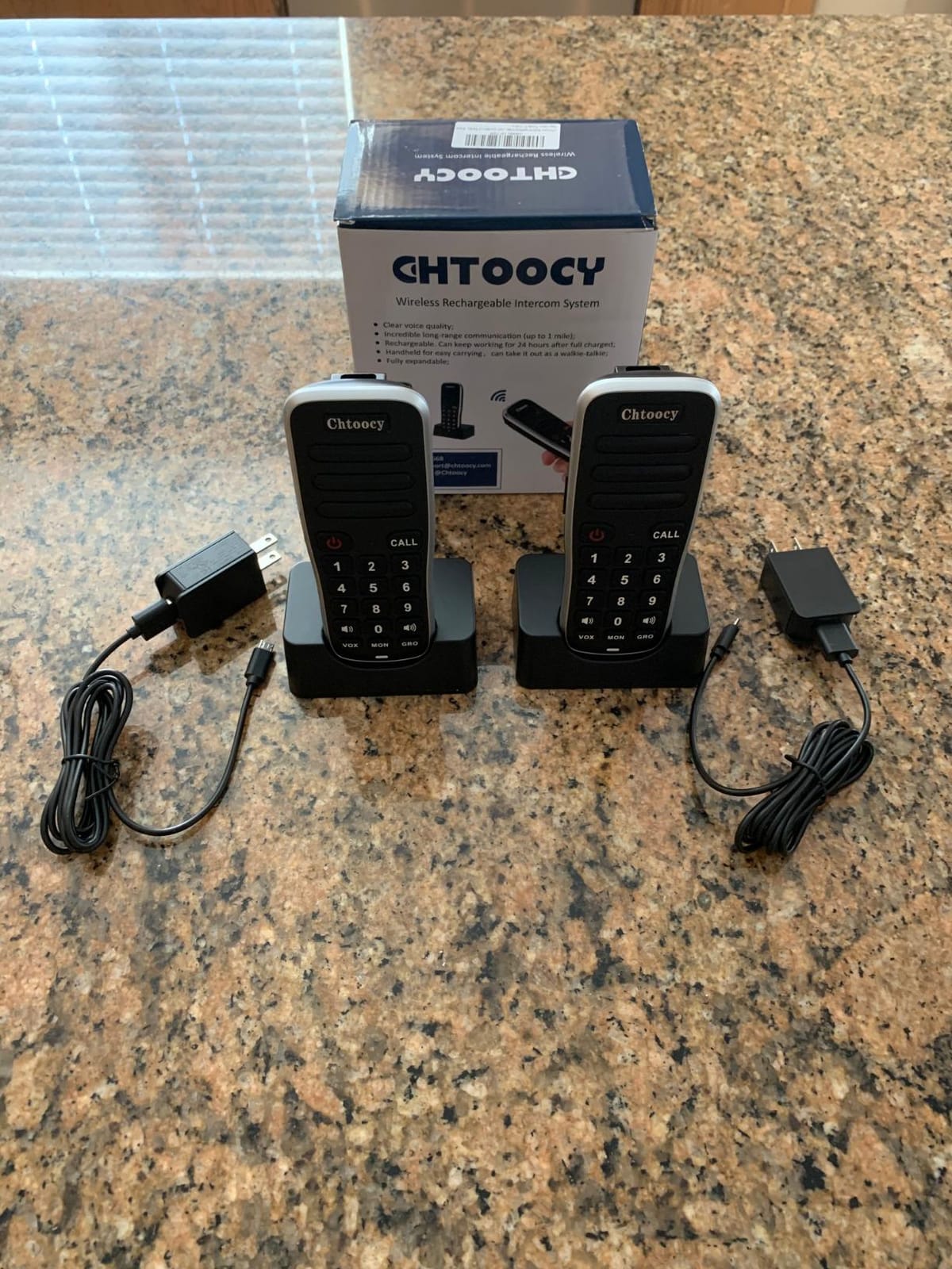 Wireless Intercoms for Home, Rechargeable & 1 Mile Range (5280ft) customer photo 1