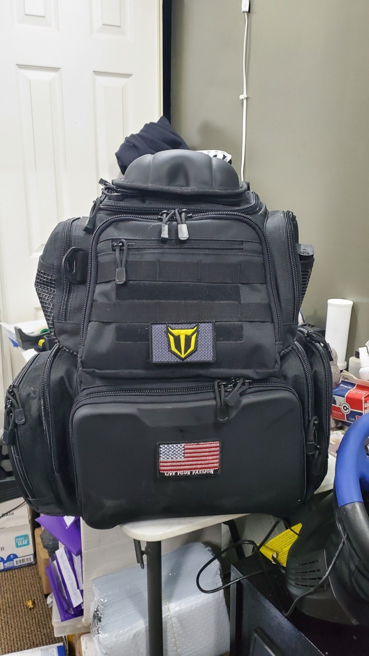 TIDEWE Tactical Range Backpack for Handguns, Gun Range Bag, Khaki customer photo 2