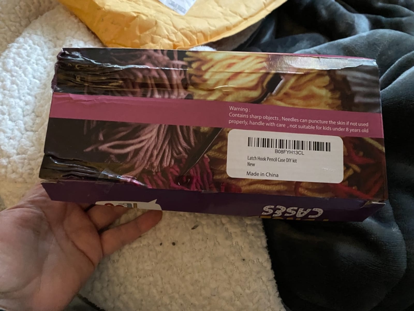 Latch Hook Kit for Kids - 2 DIY Rug Pencil Cases, Beginner Ages 8-12 customer photo 2
