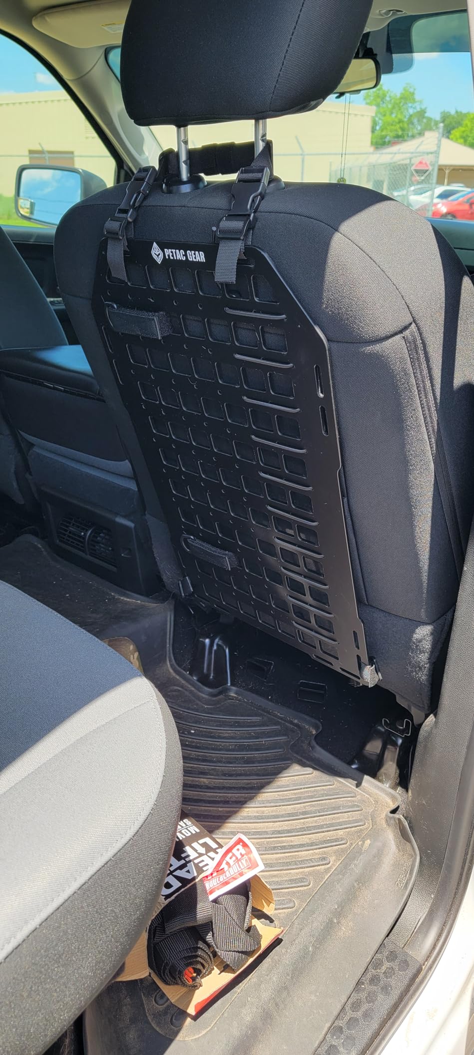 PETAC GEAR Tactical Car Seat Back Organizer | Rigid Molle Panels for Vehicles | Truck Mount Rack Panel for Tactical Gear Accessories. … customer photo 1