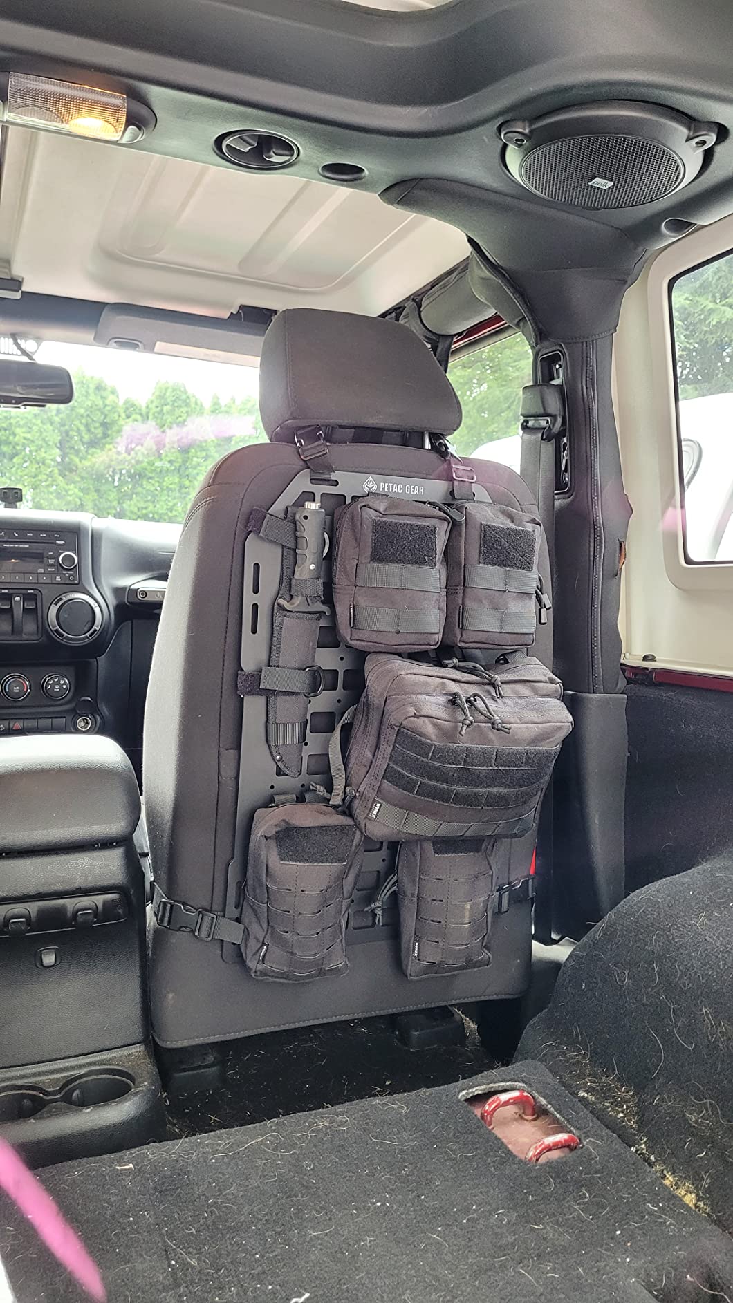 PETAC GEAR Tactical Car Seat Back Organizer | Rigid Molle Panels for Vehicles | Truck Mount Rack Panel for Tactical Gear Accessories. … customer photo 2