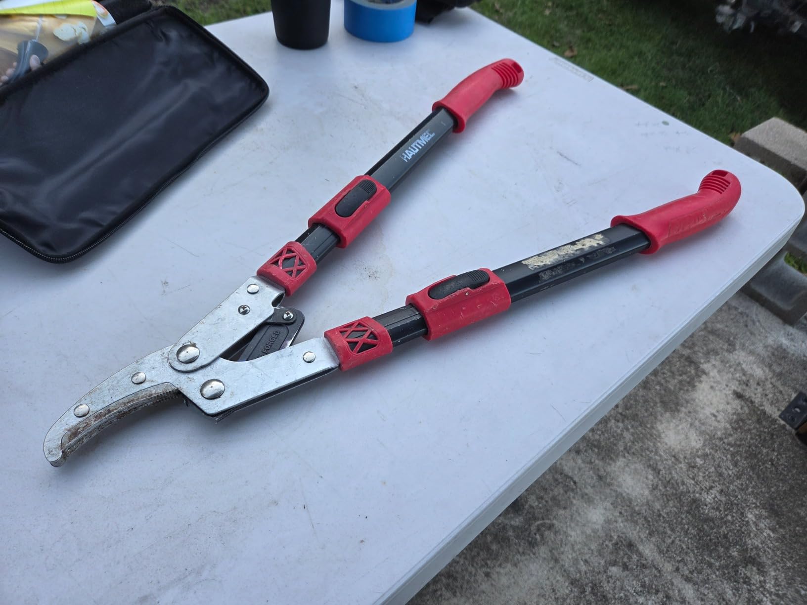 HAUTMEC Anvil Loppers for Tree Trimming Heavy Duty, Extendable 27-37'' Garden Loppers with Compound Action System, 2