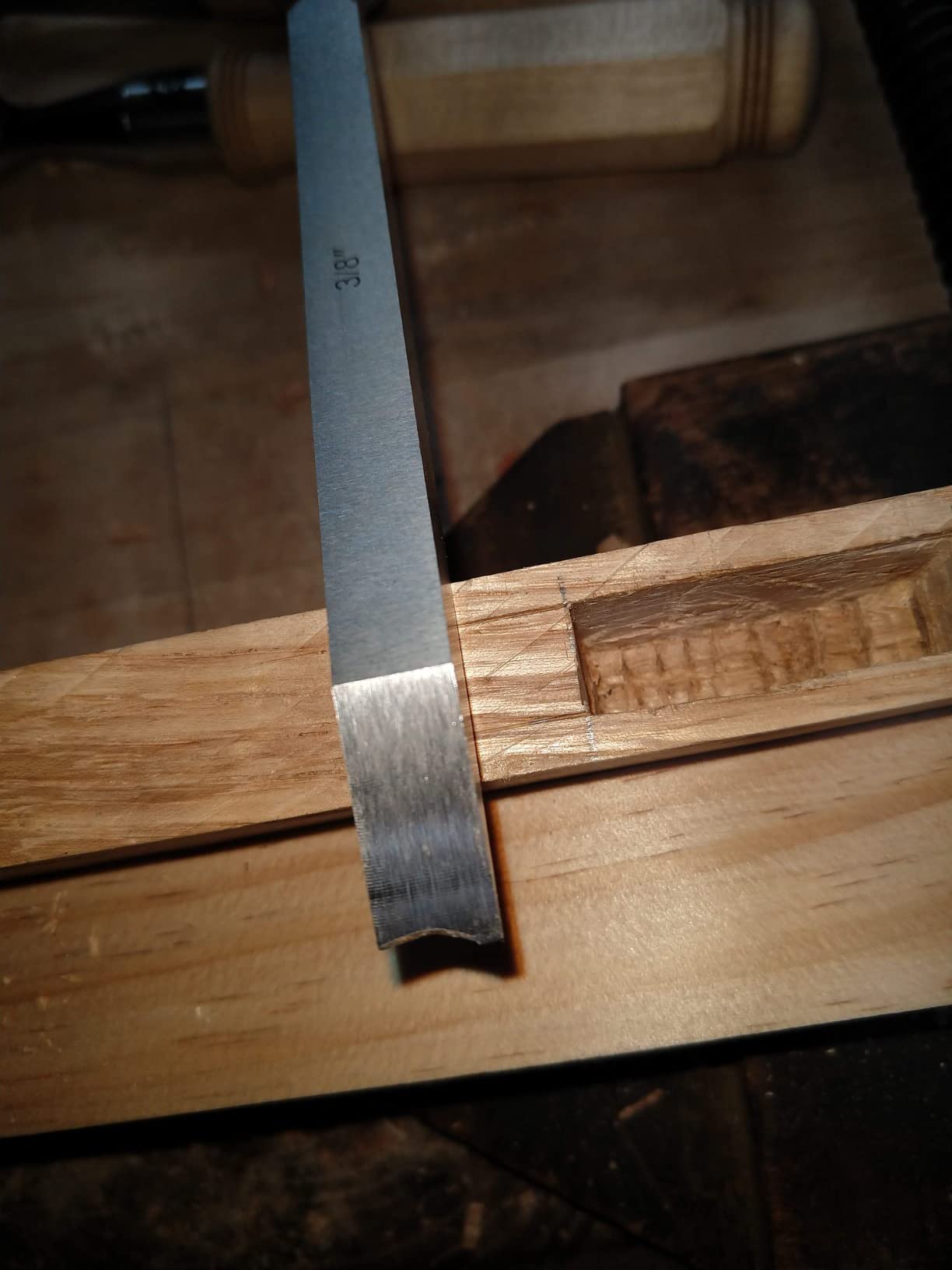 Professional Woodworking Cabinetmakers Mortise Chisel set Chrome-Vanadium Steel with Hornbeam Handles for Carpentry, Woodworking, Carving, Craftsman, Set of 3, 1/4”, 3/8”,1/2” customer photo 2