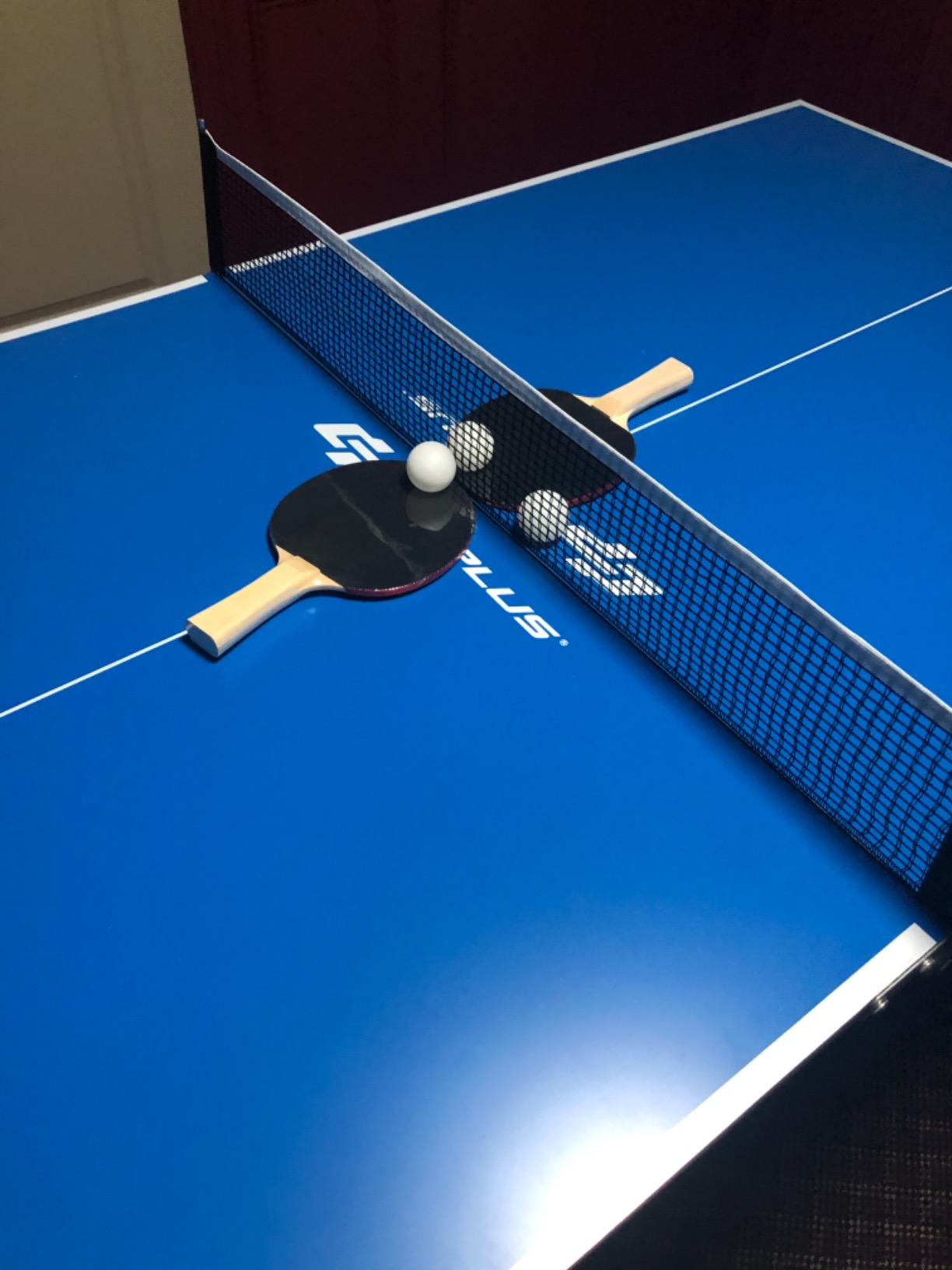 Goplus Foldable Ping Pong Table, 100% Preassembled, Table Tennis Table with Net, 2 Paddles, Ping Pong Balls, Portable Table Tennis Game Set for Indoor Outdoor customer photo 2
