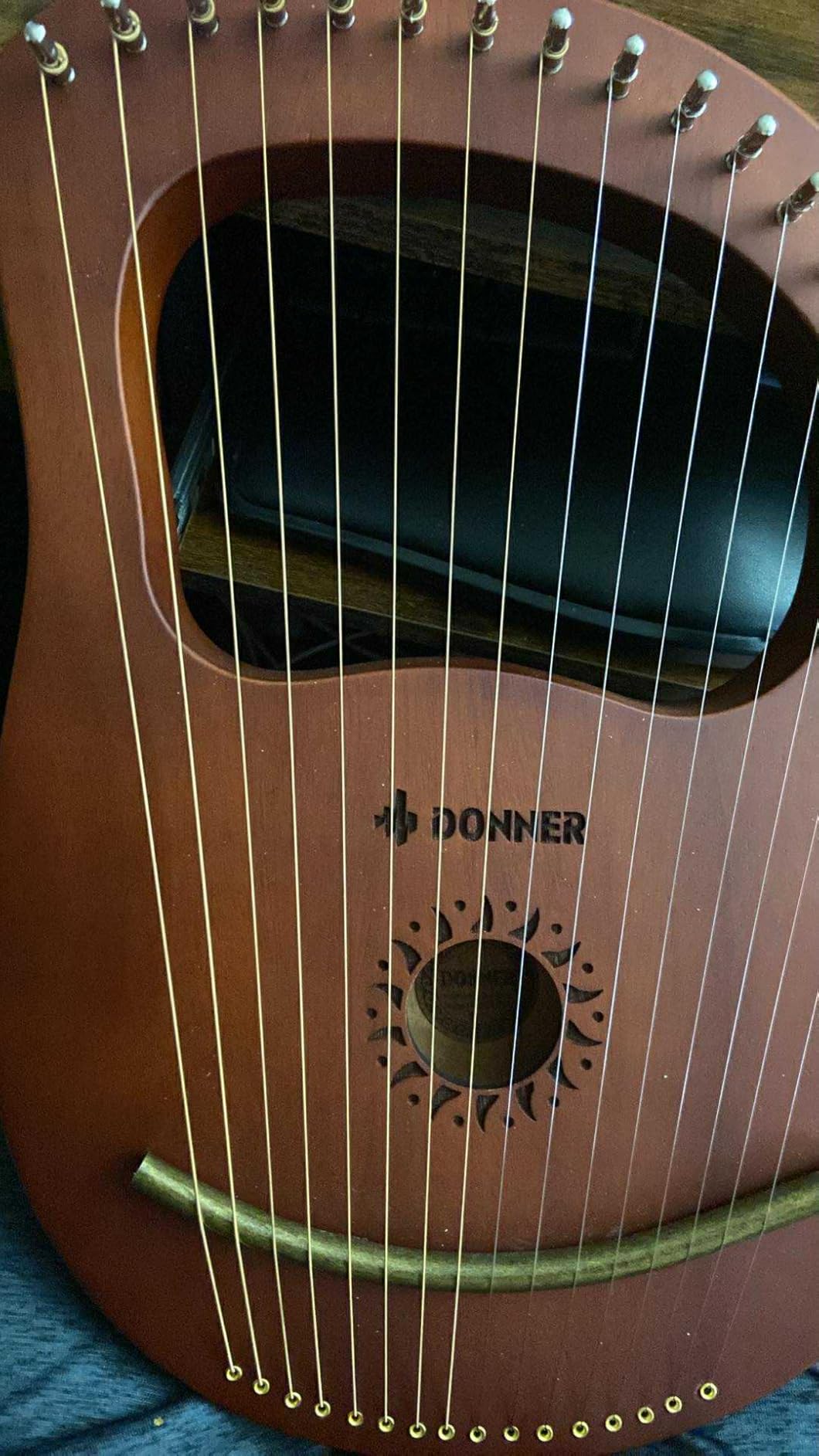 Donner 16-String Mahogany Lyre Harp Beginners Kit, Classic Greece, DLH-003 customer photo 2