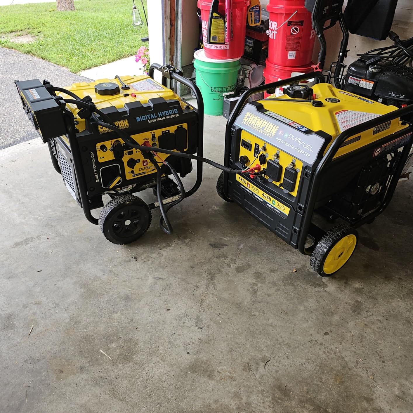 Champion 4250-Watt Dual Fuel Portable Open Frame Inverter Generator, CARB customer photo 2