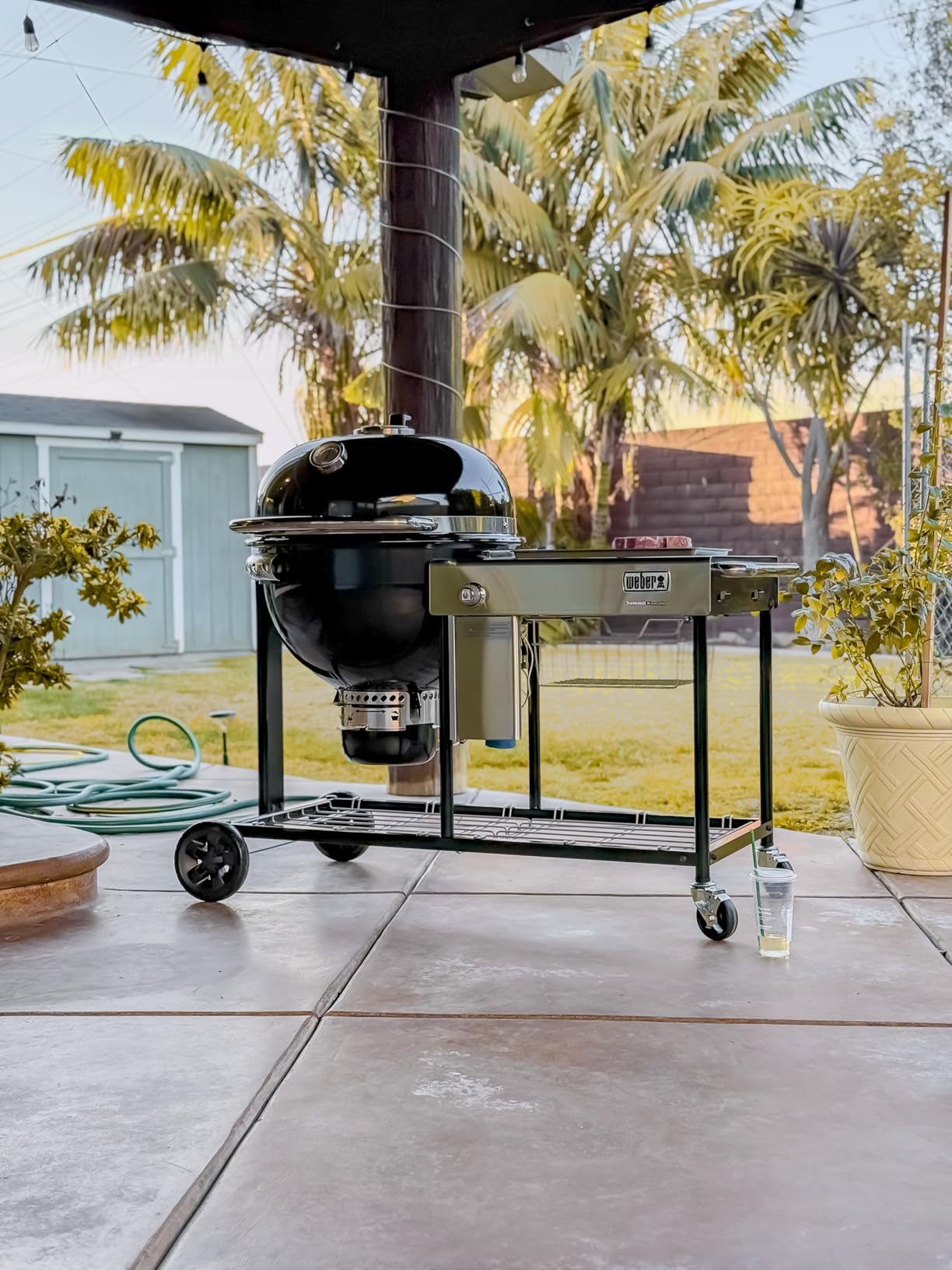 Weber® Summit® Kamado S6 Charcoal Grilling Center with Gas Ignition, Black customer photo 2