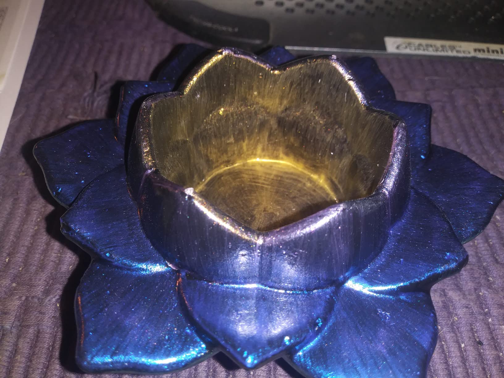 Palksky Lotus Tealight Candles Holders Resin Mold, Flower Candlestick Epoxy Casting Silicone Molds for DIY Jewelry Box, Trinket Container, Candy Box Home Table Decoration customer photo 1