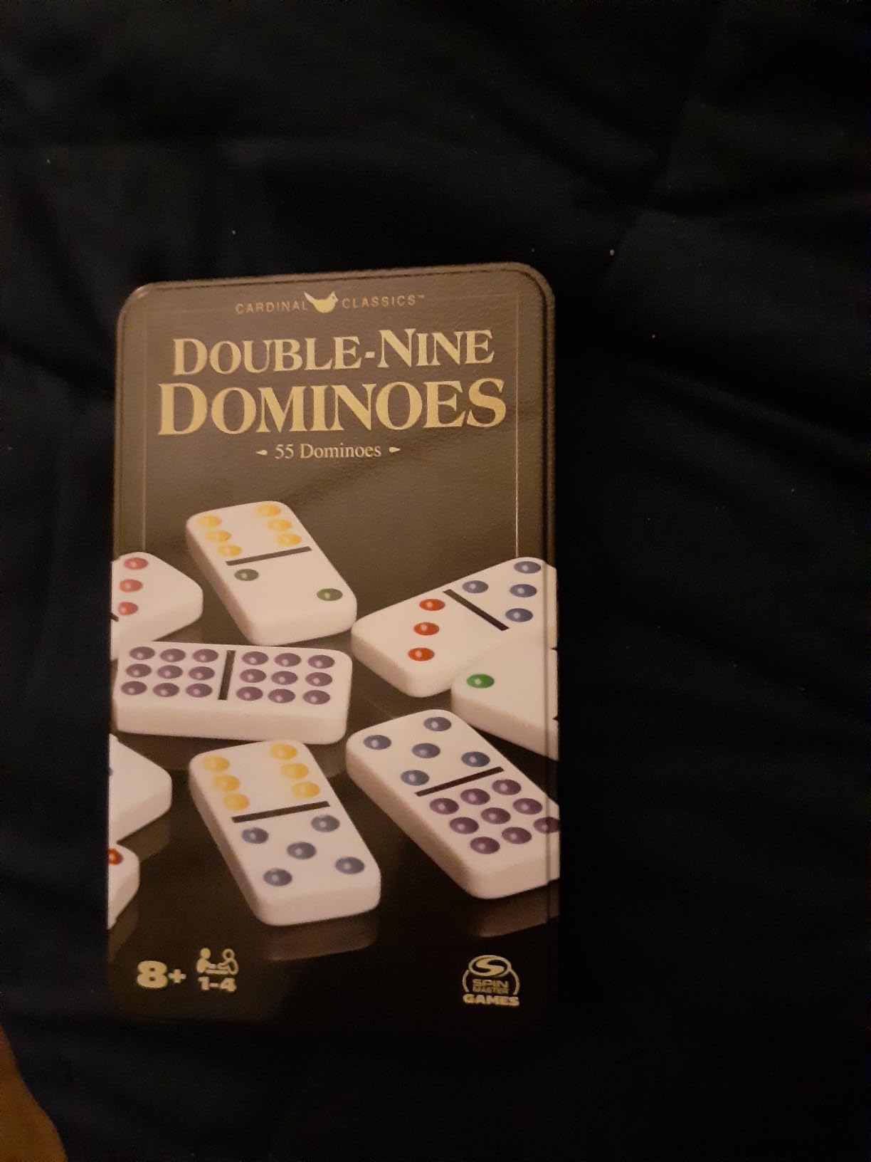 Spin Master Games Double 9 Dominoes Set in Storage Tin Classic Tile Game customer photo 2