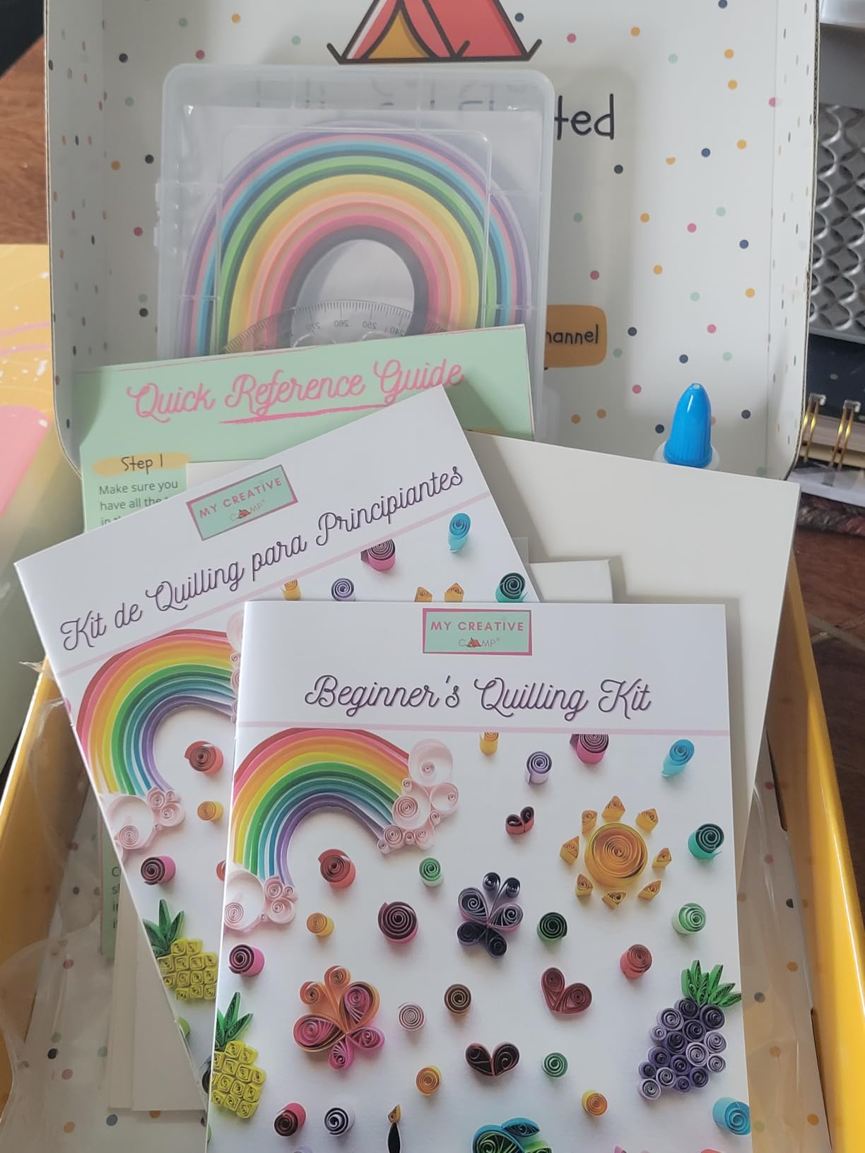 MY CREATIVE CAMP Beginner's Quilling Kit for Kids and Adults, DIY Craft Kit for Kids and Adults, Paper Quilling Kit for Beginners with Tools, Instructions & Storage Box, Makes 10+ Fun Projects customer photo 1