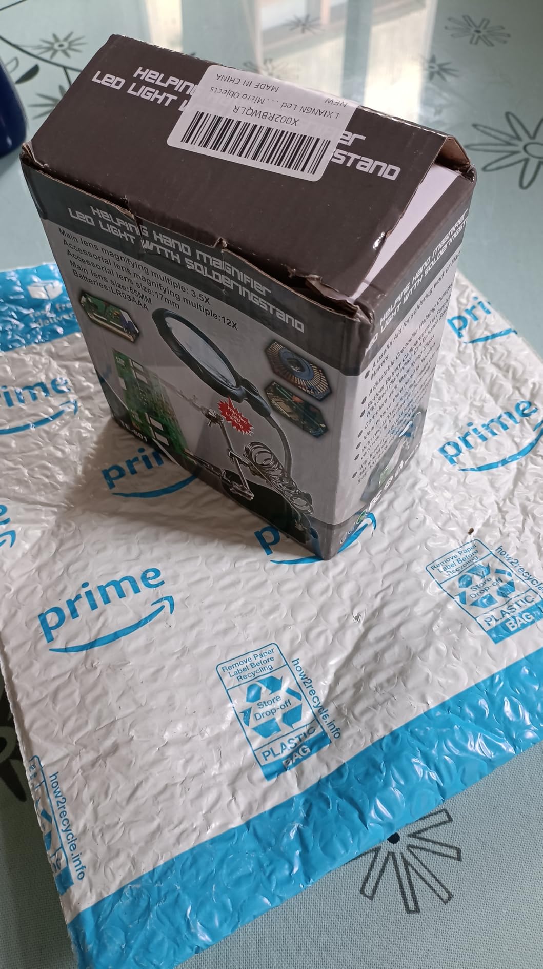 3.5X12X Helping Hands Soldering Station with LED Light & Alligator Clips customer photo 1