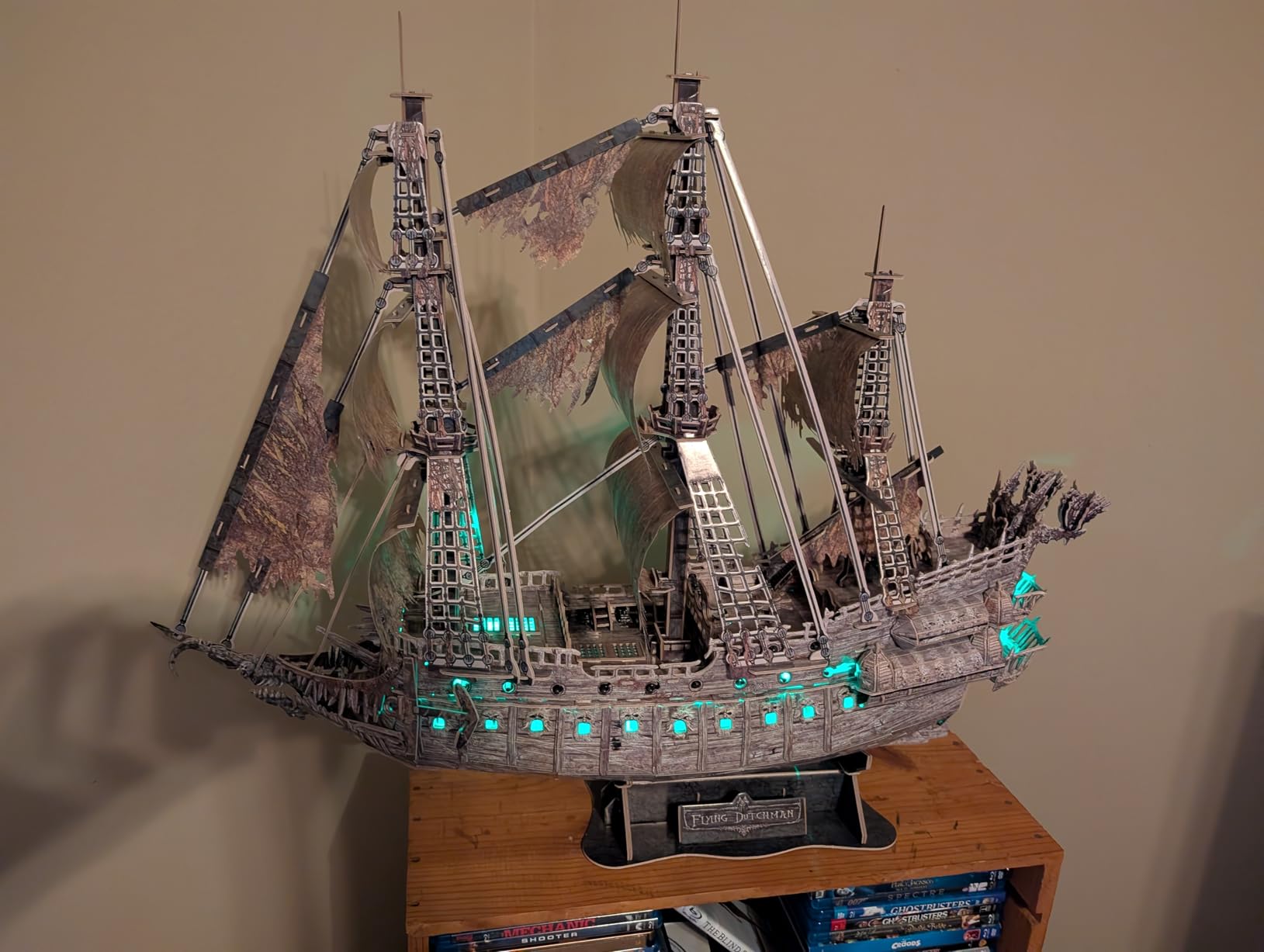 CubicFun Flying Dutchman 3D Pirate Ship Puzzle with Green LEDs, 360 Pieces customer photo 1