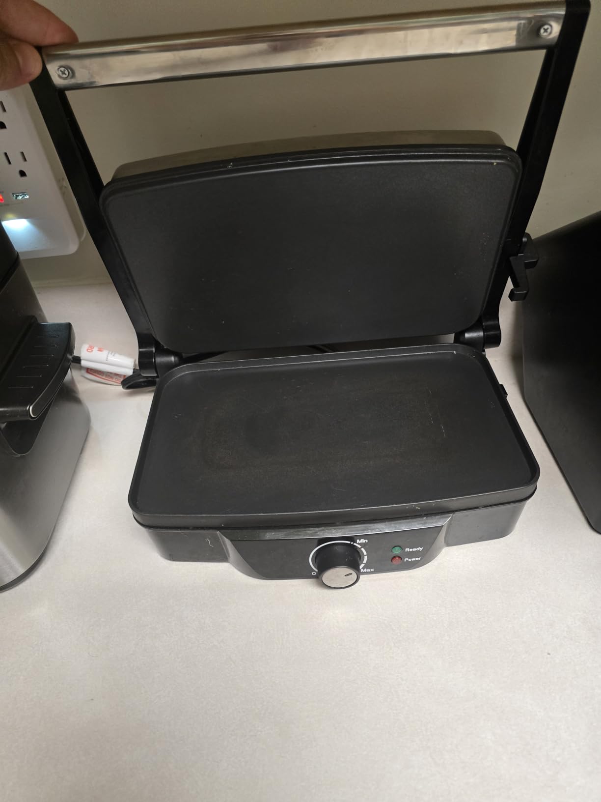 IMUSA Stainless Steel Panini Press Electric with Adjustable Temperature Settings and Nonstick Plates, 1200W customer photo 2