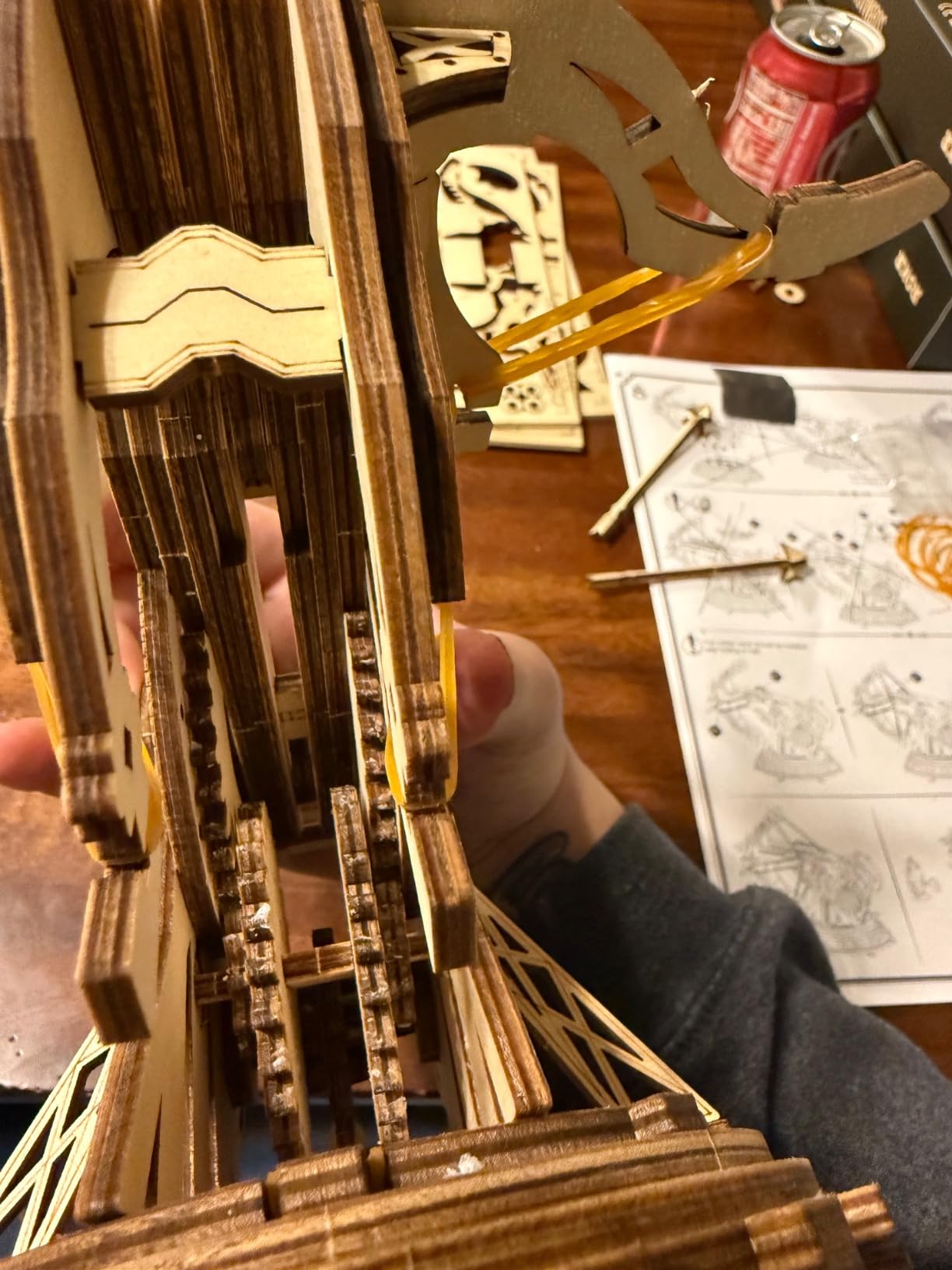 Rowood 3D Wooden Puzzles Catapult Kit for Adults, DIY Catapult Mechanical Wooden Model Kits Toys to Build for Adult, Cool Birthday Gift Choice customer photo 1