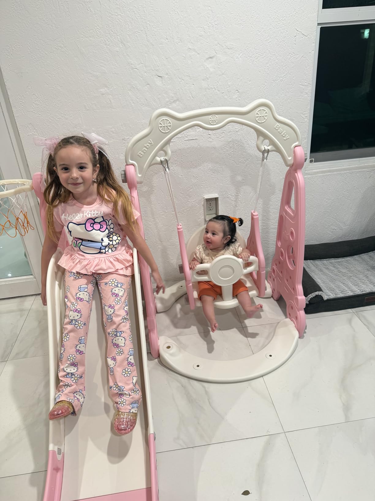 NYEEKOY 4 in 1 Slide Swing Set and Kids Slide for 3+ customer photo 1