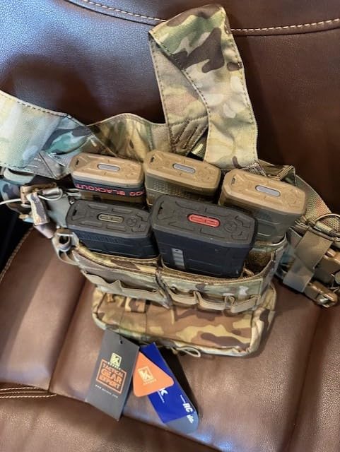 KRYDEX Micro Chest Rig with 5.56/7.62 Magazine Holder,Wing Pouches,Dangler Pouch,Fat Strap Shoulder Harness Set customer photo 2