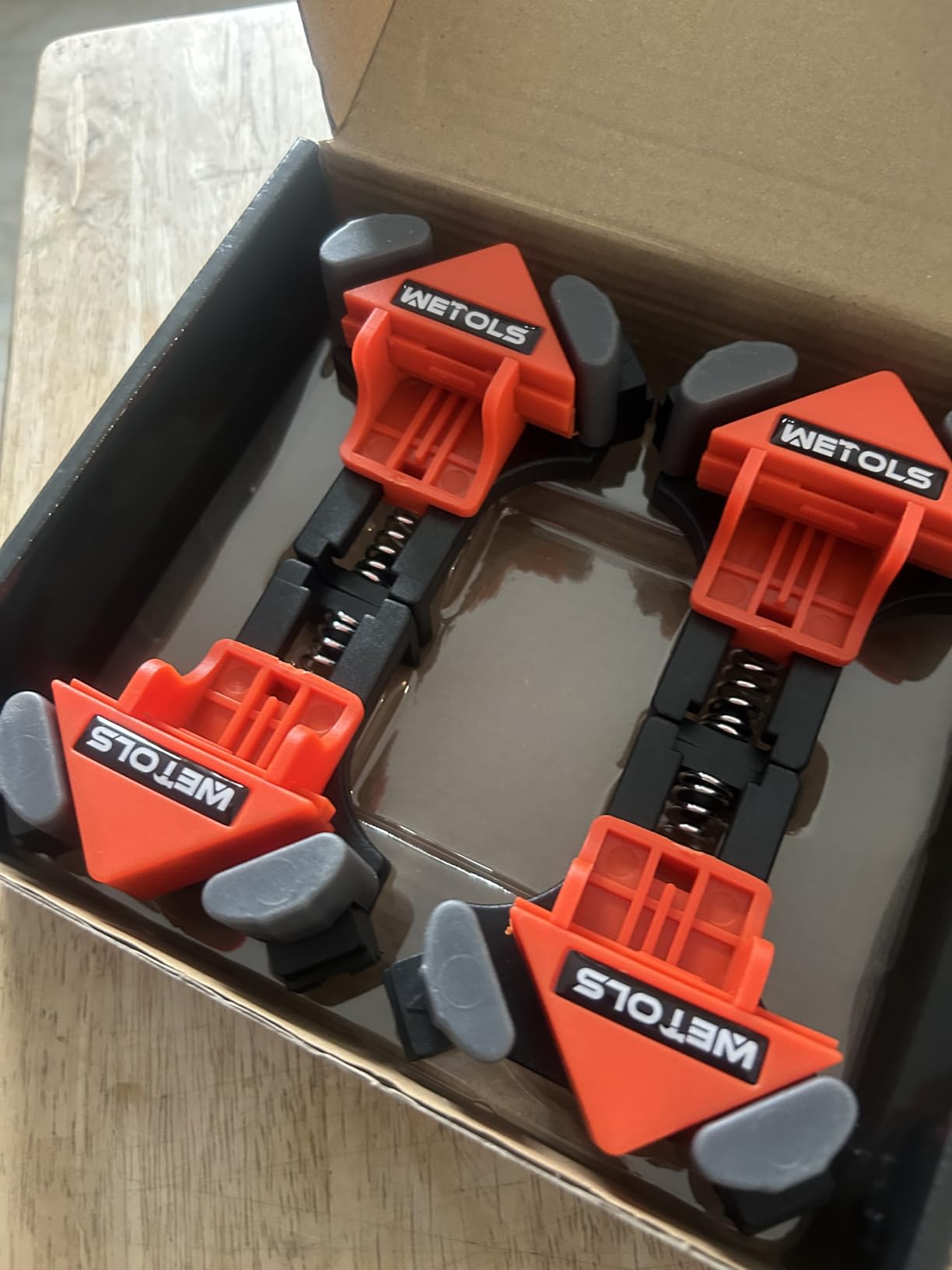 WETOLS 90 Degree Corner Clamp Set, 4 Pcs Adjustable Clamps for Woodworking customer photo 2