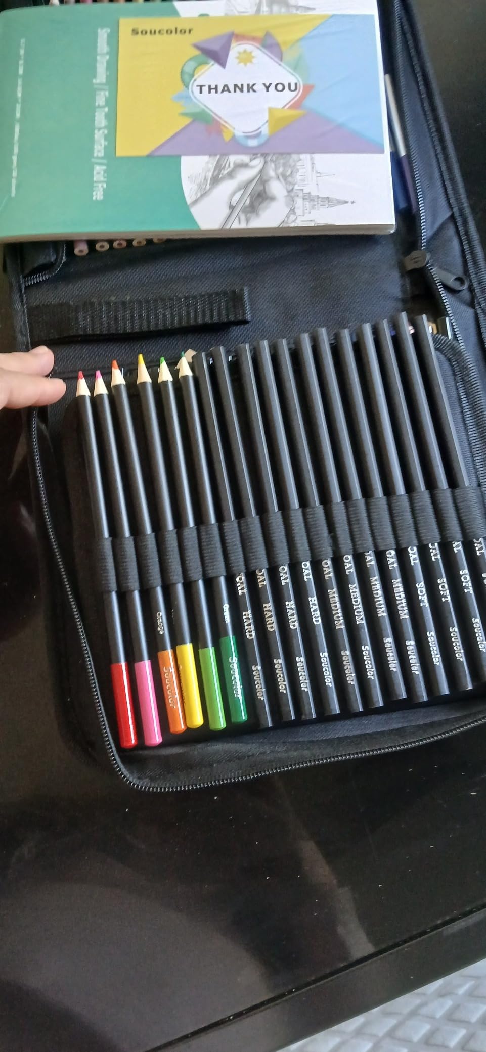 Soucolor 73Pcs Art Supplies Drawing Kit Sketch Pencils Set Adults Gift customer photo 2