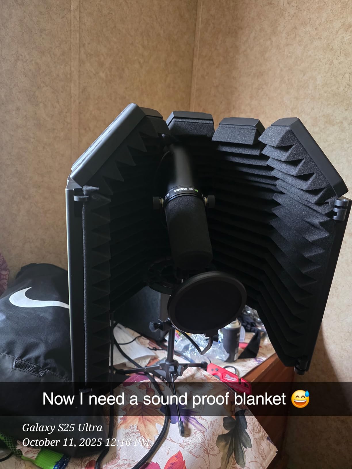 XTUGA MIS02 Recording Microphone Isolation Shield, 5 Panels Soundproof Foam customer photo 1