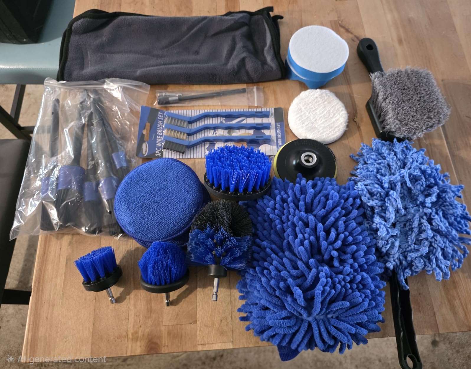 20Pcs Car Wheel Tire Detailing Brush Set,Car Detailing kit,Car Detailing Brushes,Auto Detailing Drill Brush Set,17