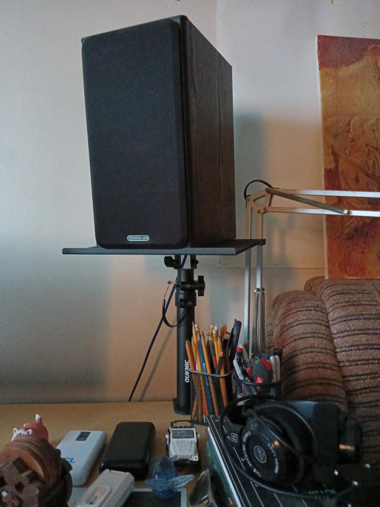 Clamp On Desktop Studio Monitor Speaker Stands Pair customer photo 1