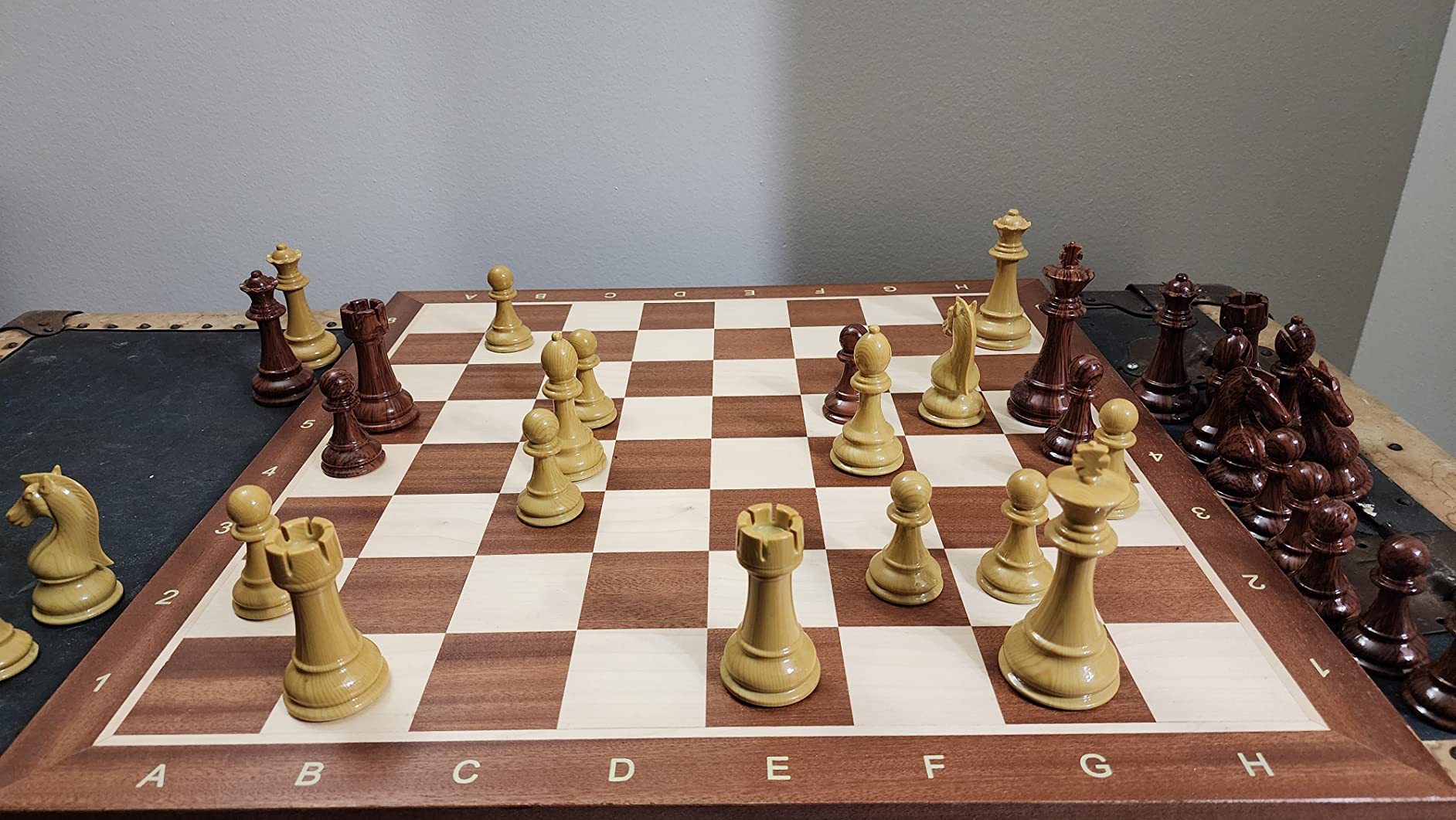 AMEROUS High Polymer Weighted Chess Pieces with 4.25'' King - 2 Extra Queens - Gift Package, Standard Tournament Chessmen for Chess Board or Replacement of Missing Pieces (Chess Pieces Only) customer photo 1