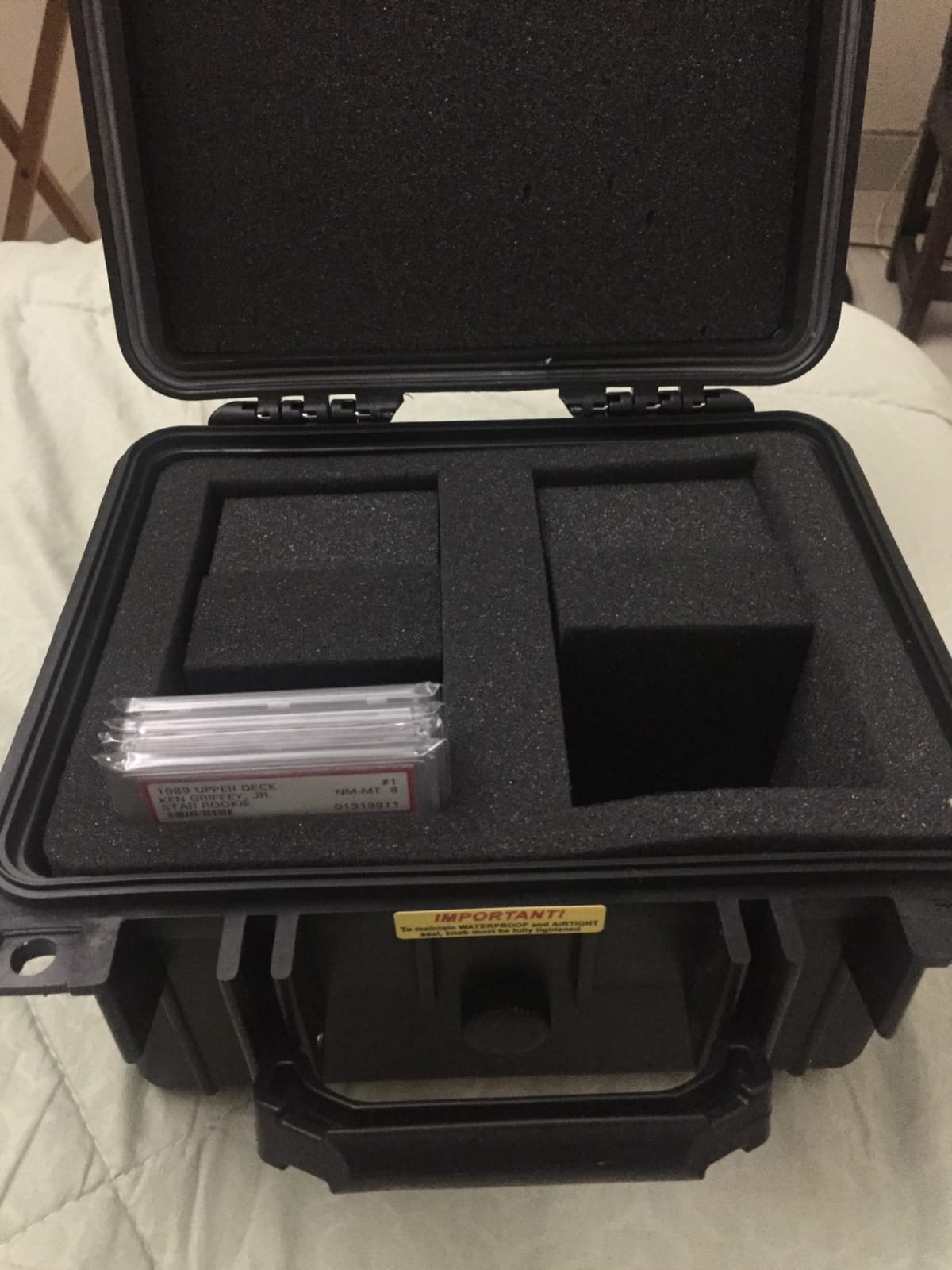 CASEMATIX Waterproof Graded Card Storage Box for 100 PSA, BGS, CSG Sports Cards – IPX7 Protective Holder Case Fits PSA Slabs and Toploaders With Dividers – Durable Collectible Card Case customer photo 2