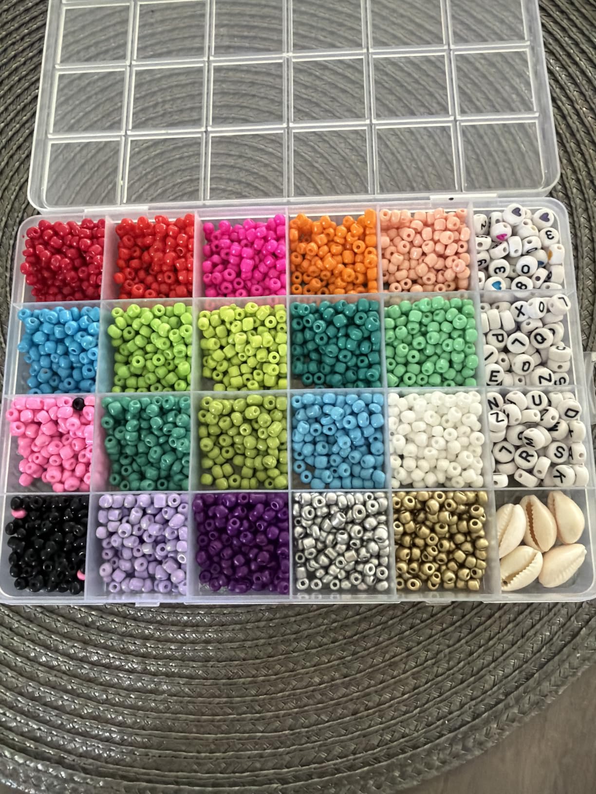 16300 4mm Glass Seed Beads for Bracelet Making Kit with Letter Beads customer photo 1