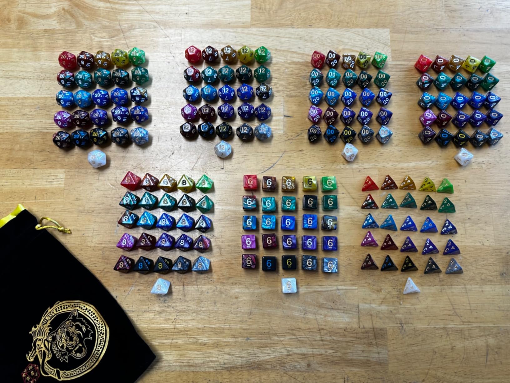 CiaraQ 182pcs Polyhedral Dice Set for Dungeon and Dragons MTG Table Games customer photo 1