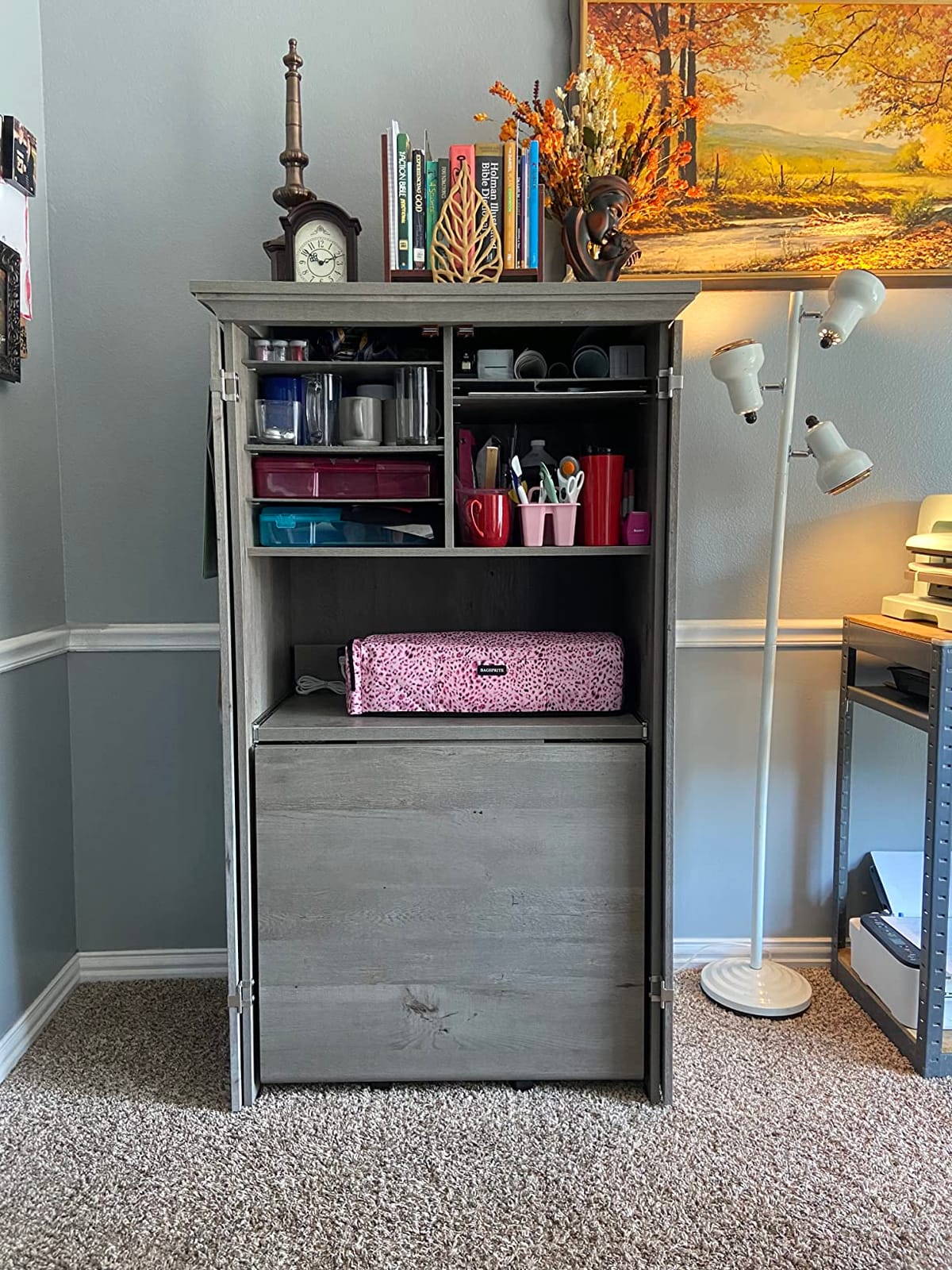 Sauder Miscellaneous Storage Craft & Sewing Armoire, L: 35.11