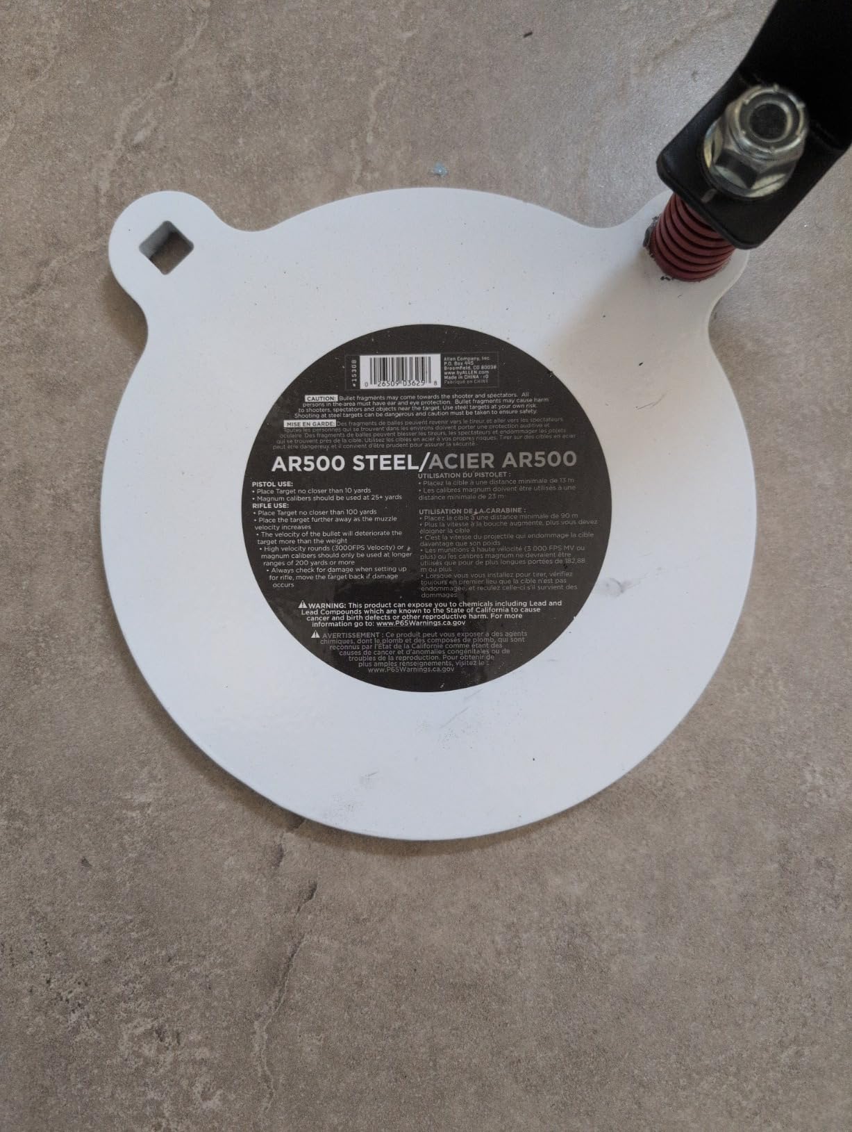Allen Company Steel Gong - Thick AR 500 Steel Shooting Target for Outdoor Range Use at 200 Yards customer photo 1