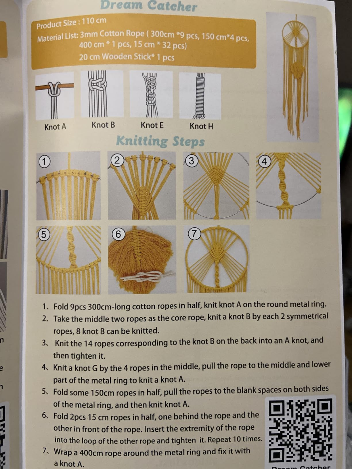 UHAPEER Macrame Kits for Adults Beginners with 656 Feet 3 mm Cotton Cord | DIY Macrame Plant Hanger Kit with Macrame Supplies and Instructions, Macrame Beads, Wooden Rings, Dream Catcher Rings customer photo 2