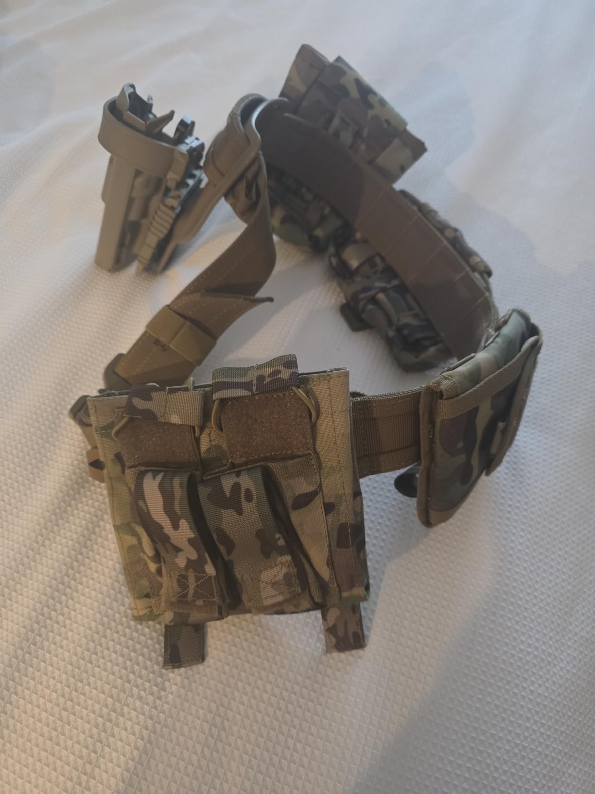 BOMTURN Battle Belt Tactical Belt with Accessories: Duty Belts Law Enforcement Combat Airsoft Police Belt with Pouches 7pcs customer photo 1