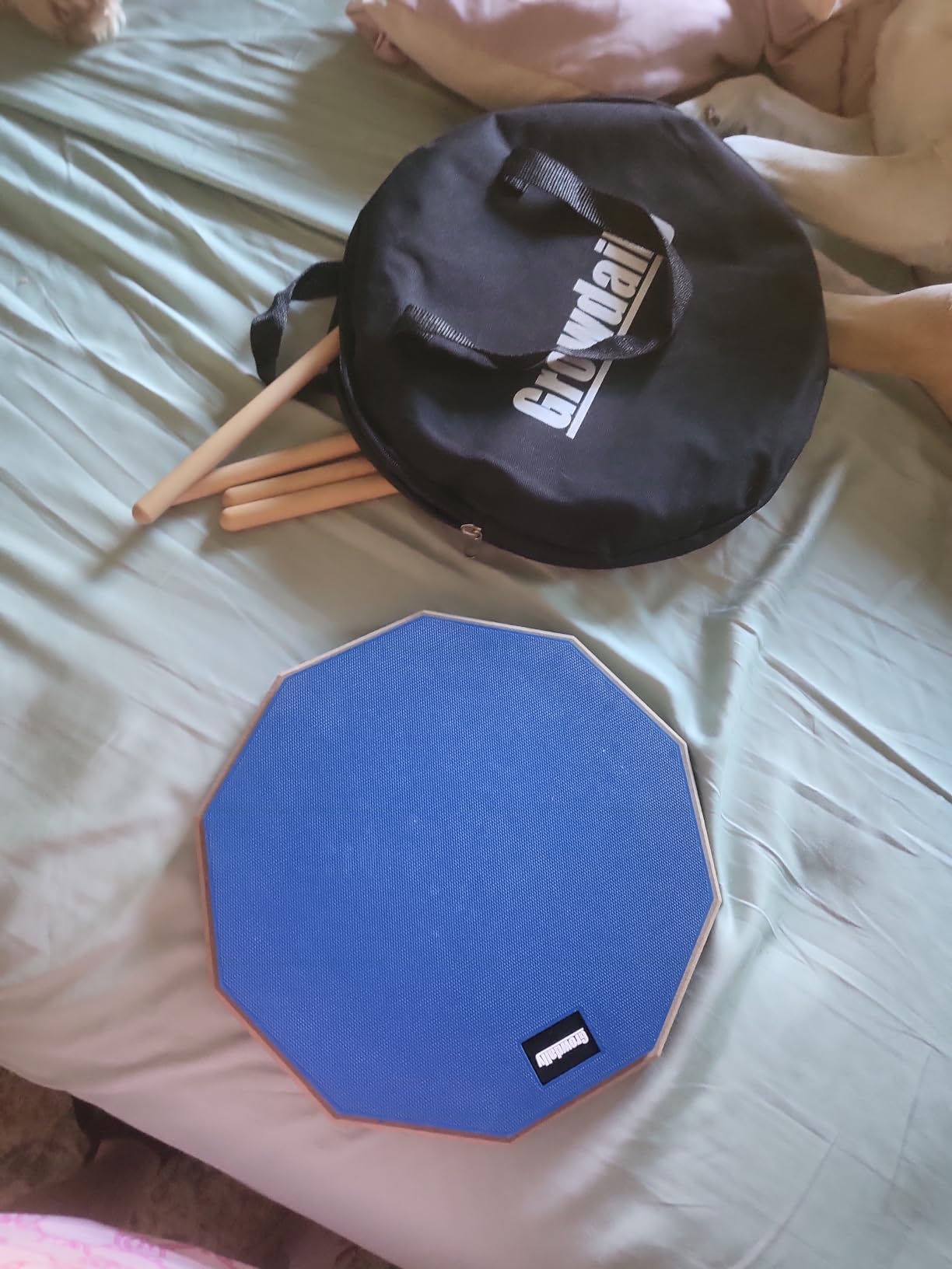Drum Practice Pad for drumming drum pad and sticks 12 In customer photo 1