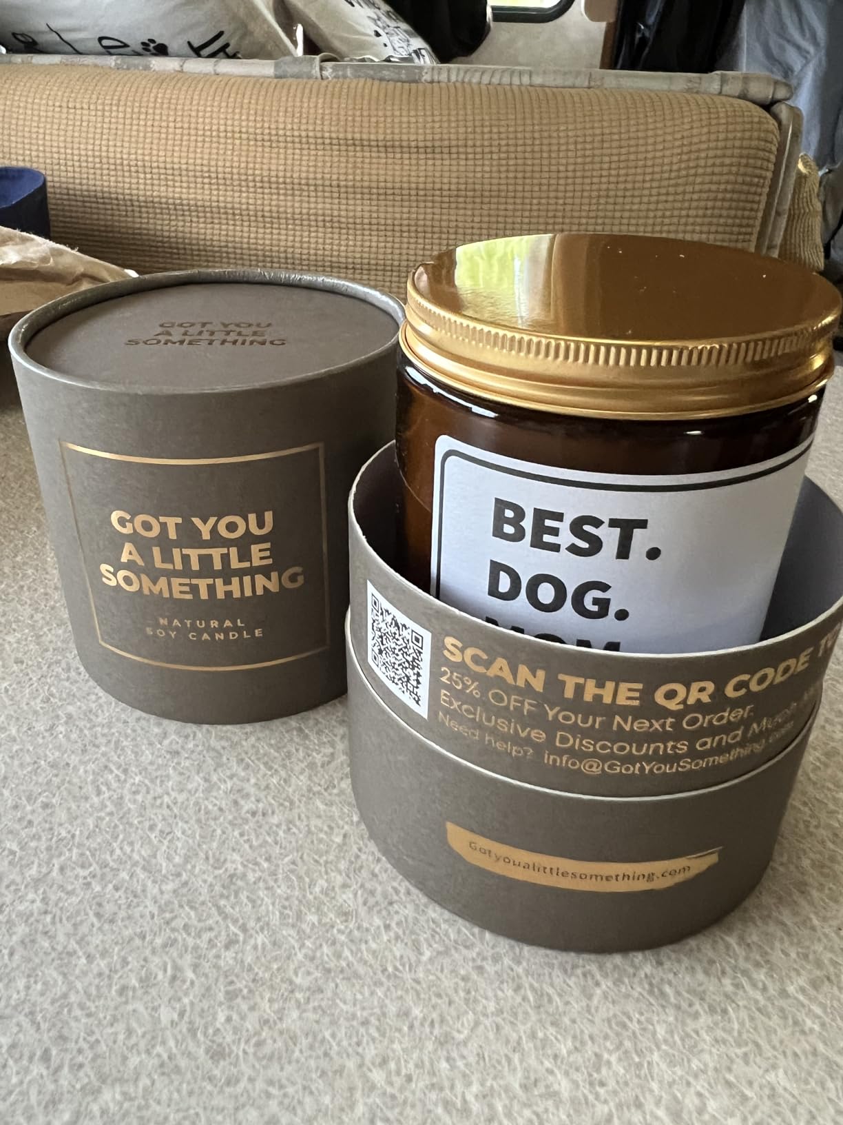 Best Dog Mom Scented Candle | Lavender Vanilla, 100% Soy Wax, Long Burn Time | Dog Mom Gifts for Women, New Puppy Funny Present Idea for Pet Lover, Fur Mama Birthday Gift for Friends, Coworkers customer photo 1