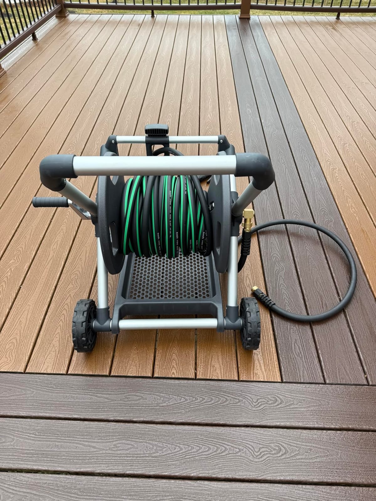 Gorilla GRS-200H Aluminum Garden Hose Reel, 200 Ft, No-Leak Brass Fittings customer photo 2
