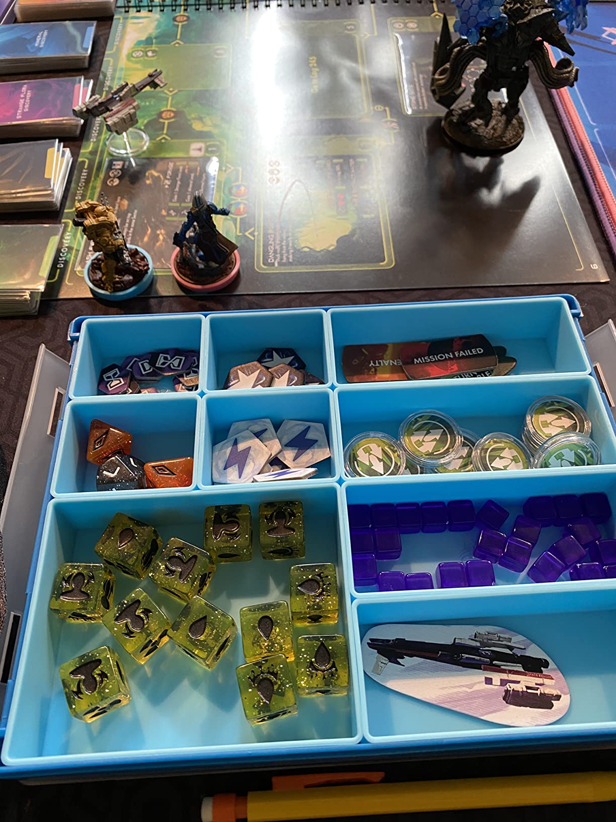 Token Silo Convertible | Store & Organize Board Game Tokens | 9 Removable Trays in 3 Different Sizes | Stackable | Convenient Space-Saving Design | Lime Green Color | Made by Gamegenic (GGS22004ML) customer photo 1