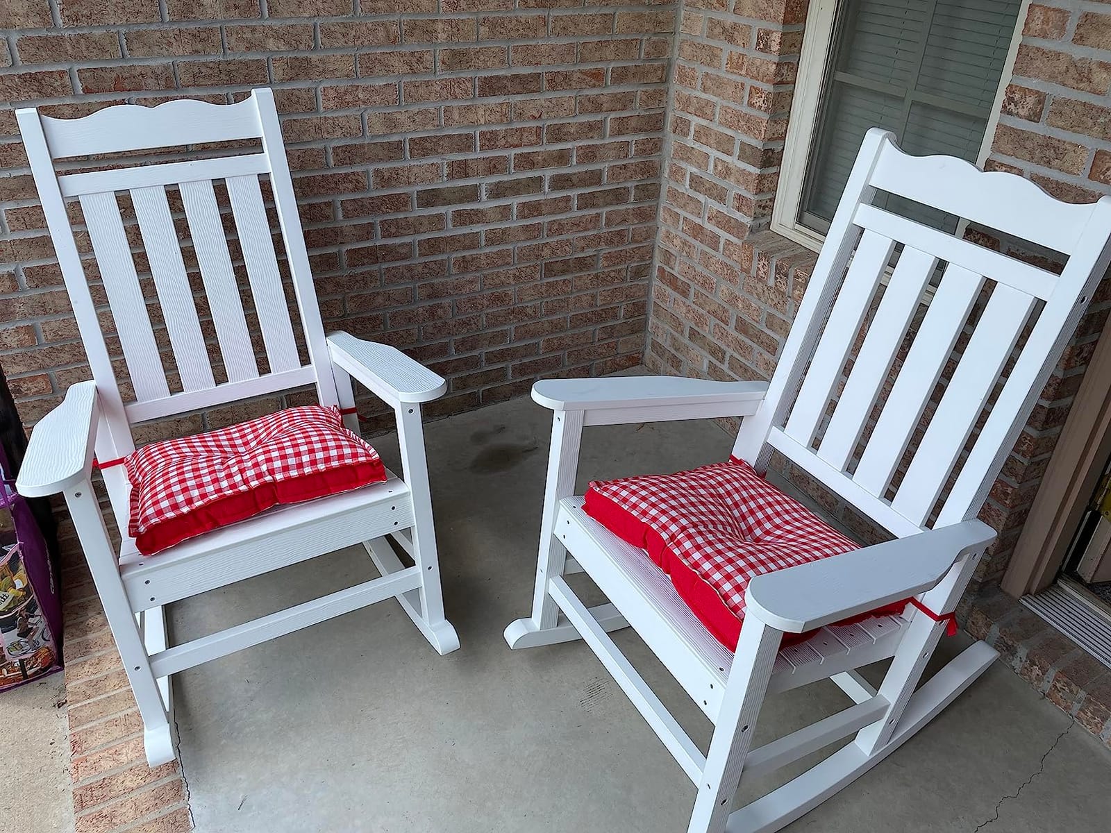 Stoog Patio Rocking Chairs Set of 2, All-Weather Outdoor & Indoor Porch Rocker with 400 lbs Weight Capacity, Front Porch Rocker Chairs Looks Like Real Wood, Teak customer photo 1