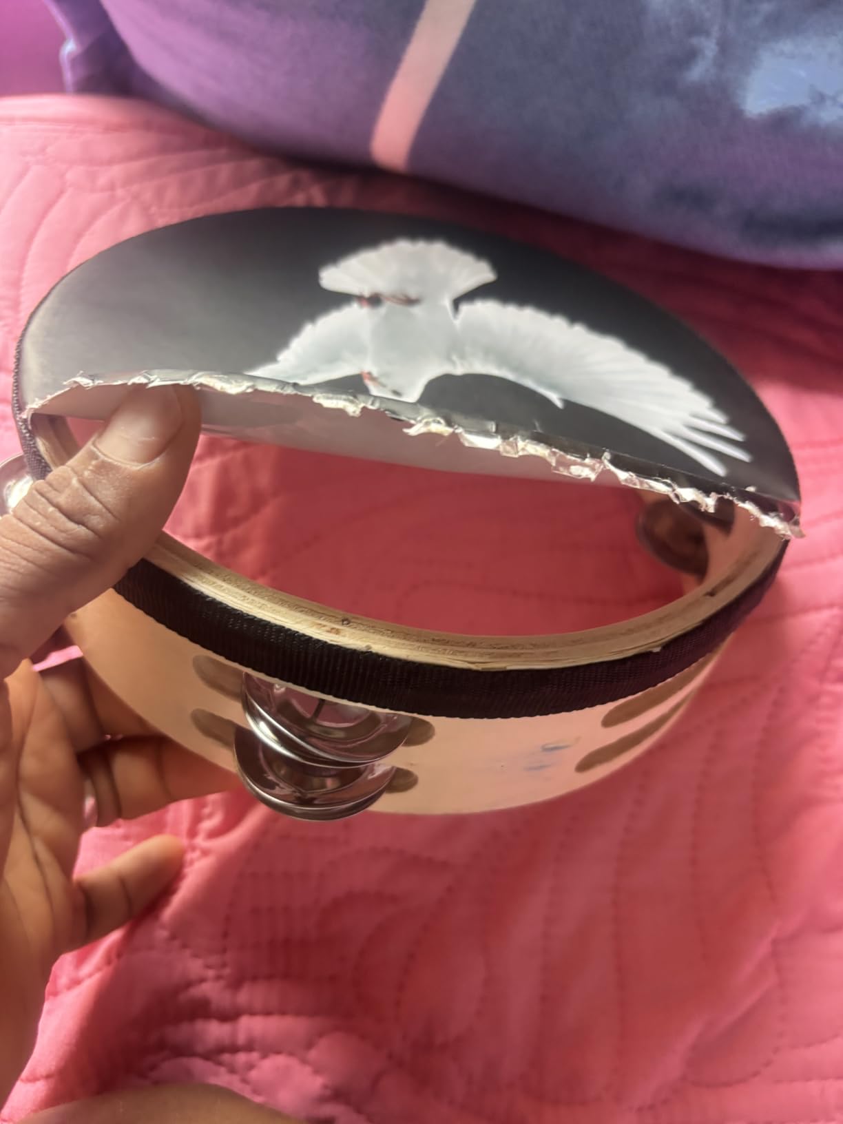 Elsjoy Set of 2 Church Tambourines, 10