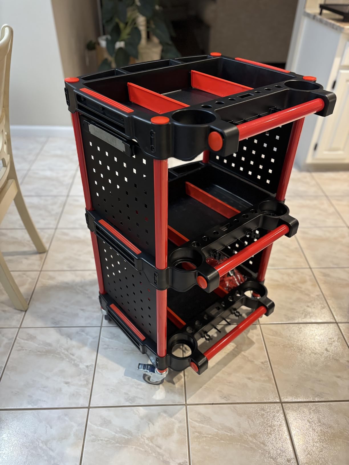 3-Tier Detailing Cart with Wheels, 440Lb Capacity Rolling Tool Organizer customer photo 2