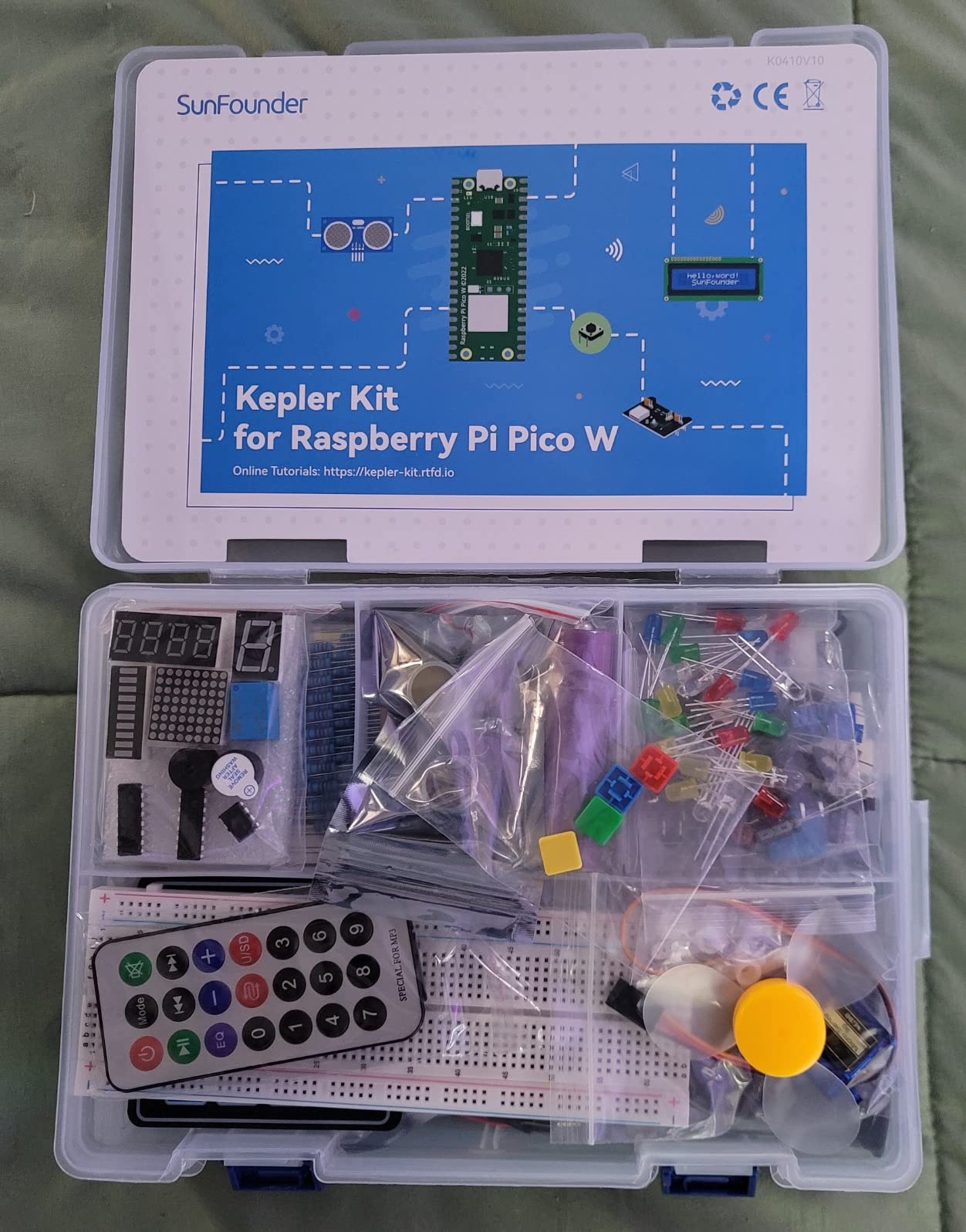 SunFounder Raspberry Pi Pico W Ultimate Starter Kit with Online Tutorials, RoHS Compliant, 450+ Items, 117 Projects, MicroPython, C/C++ (Compatible with Arduino IDE) customer photo 2
