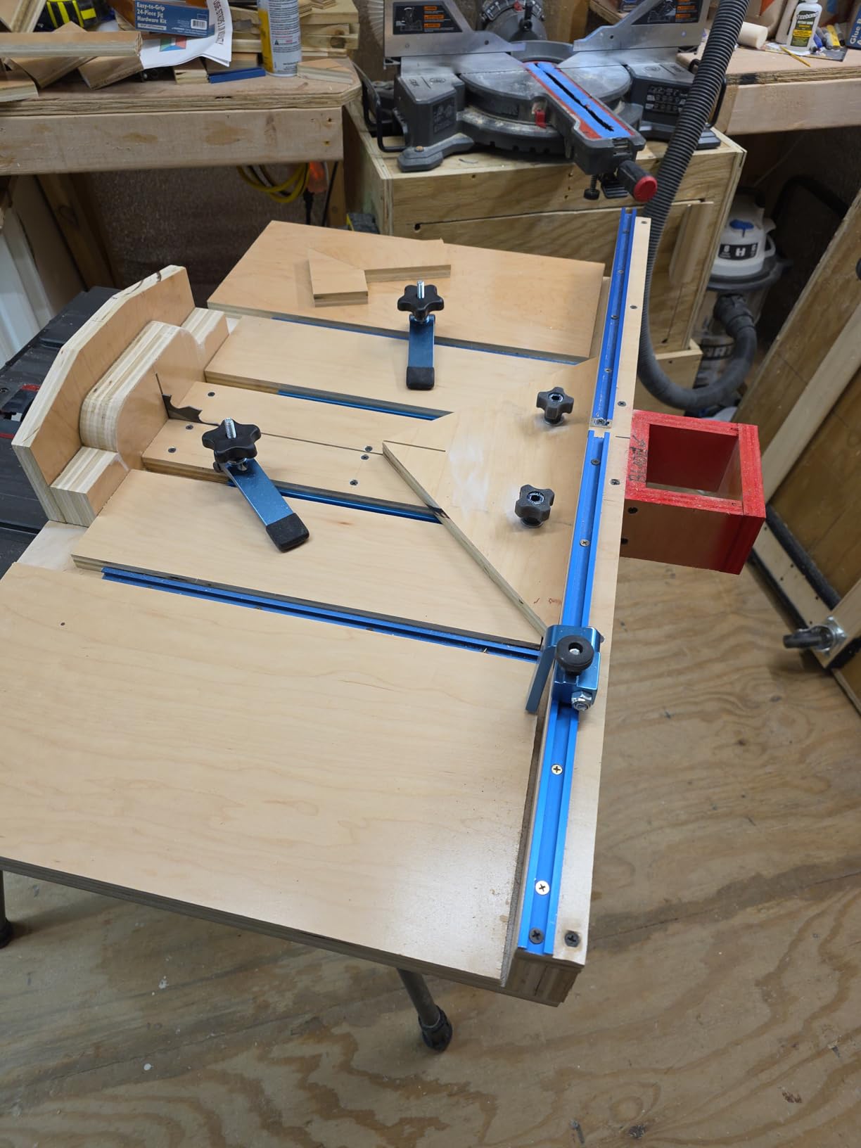 POWERTEC Table Saw Sled w/Blade Guard, 24