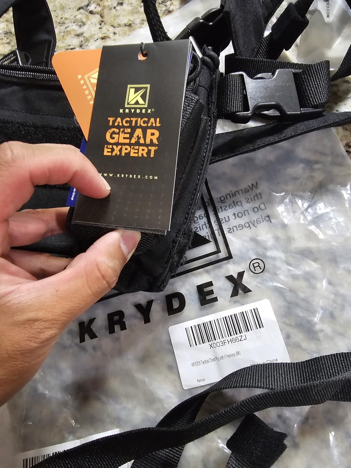 KRYDEX Tactical Chest Rig with Triple 5.56/7.62 Mag Pouch Insert 9mm Mag Pouches and X Harness customer photo 2
