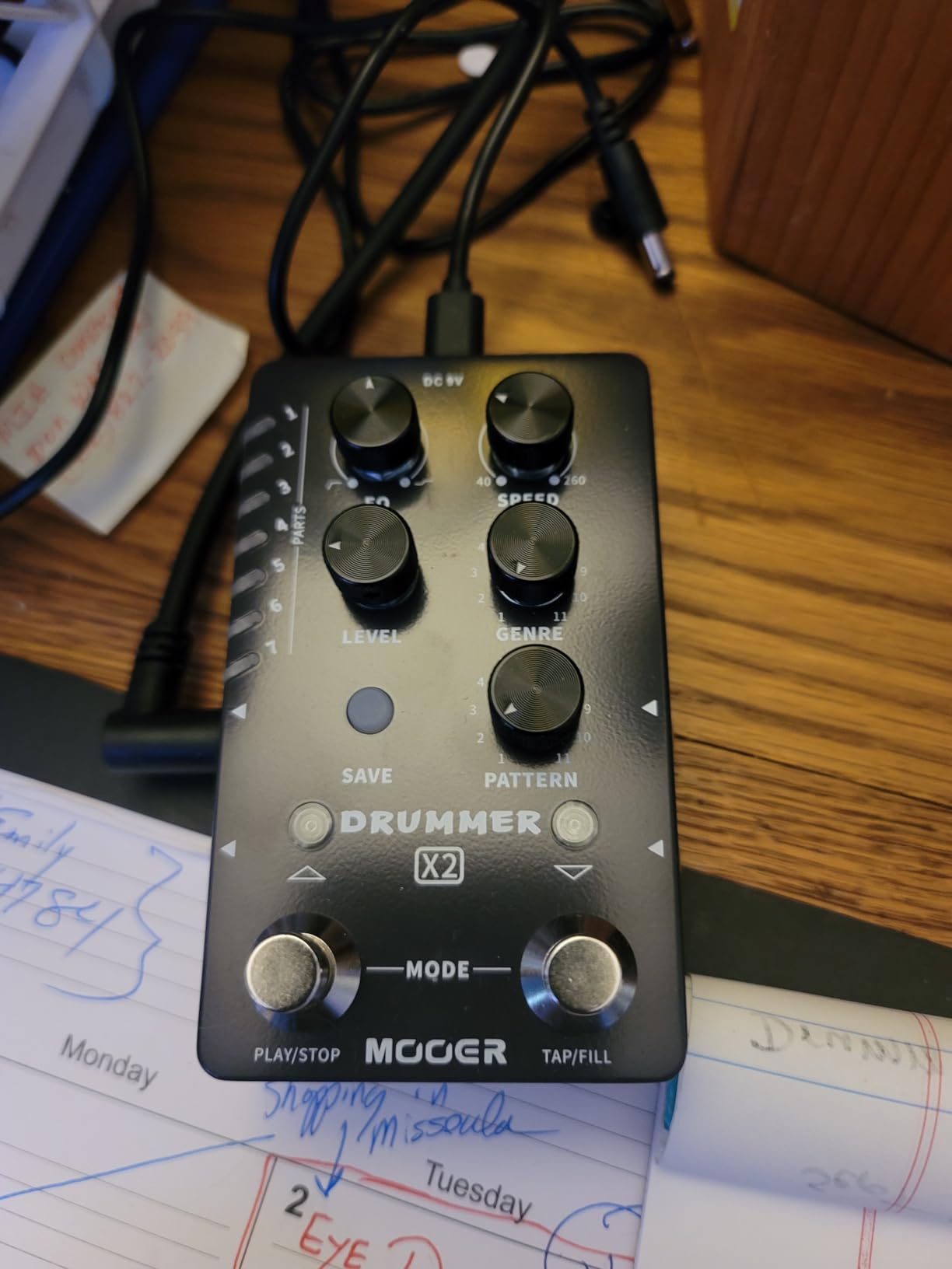 MOOER Drum Machine Guitar Pedal with 121 Drum Grooves 11 Music Styles 7 Rhythm Slots Fill Function Tap Tempo Knob for Electric Guitar Bass (X2) customer photo 1