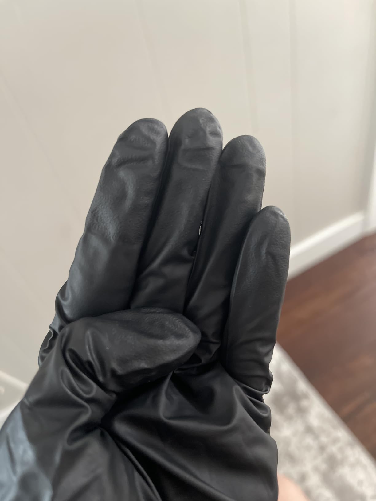 TitanFlex Disposable Nitrile Exam Gloves - 6-mil, Black, Heavy Duty, Latex Free, Food Safe for Cooking customer photo 1
