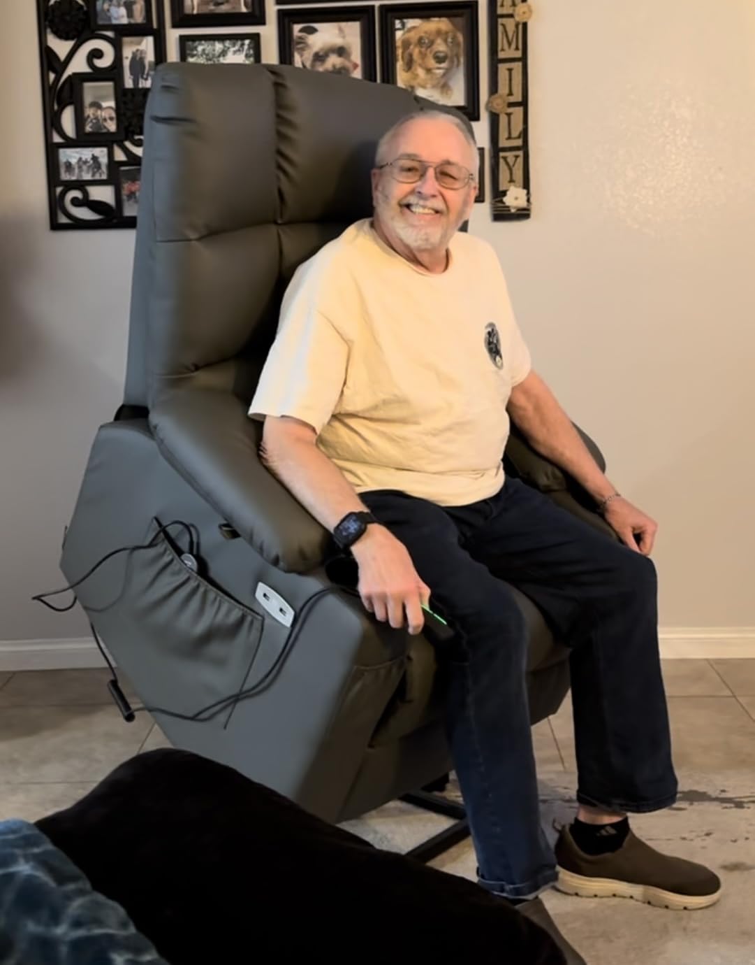MCombo Dual Motor Power Lift Recliner, Heat and Massage, 7680, Large customer photo 2