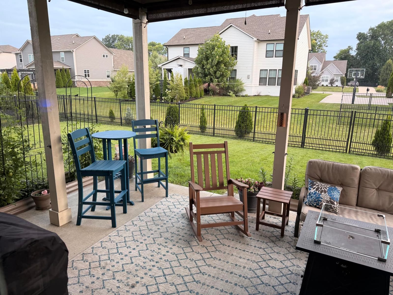 SERWALL Outdoor Rocking Chair Set of 2, HDPE Rocking Chair for Adult, Grey customer photo 2