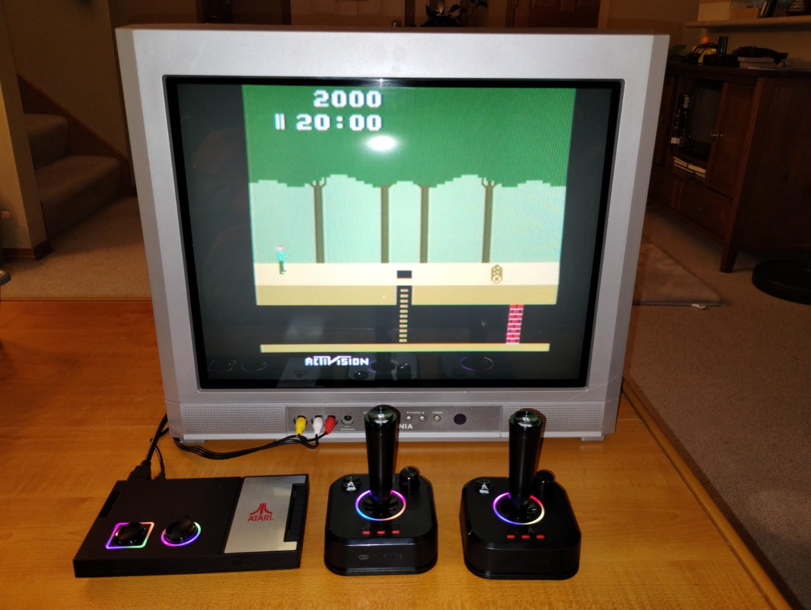 My Arcade Atari Game Station Pro: Retro Video Game Console with 200+ Games, Wireless Joysticks, RGB LED Lights | Wireless Joysticks, RGB LED Lights, Atari 2600/5200/7800 customer photo 1