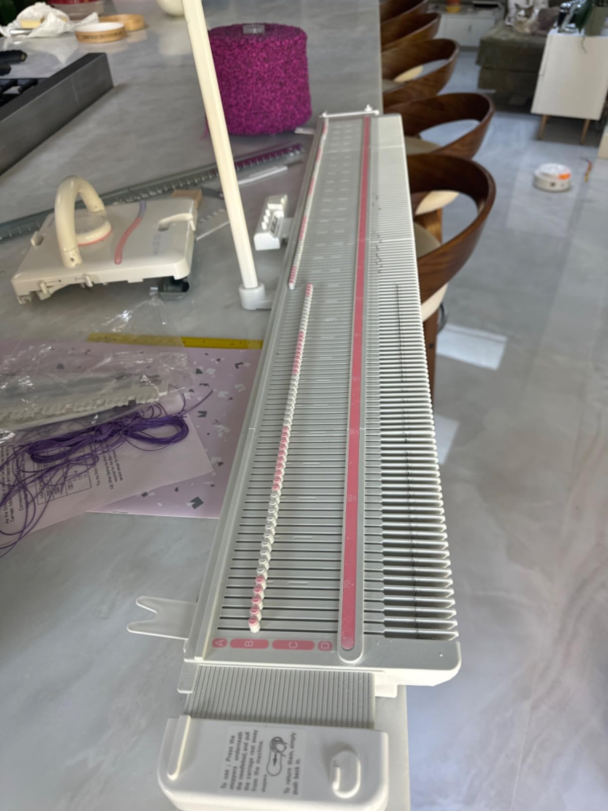 Rosvola Knitting Machines for Adults, 150 Knitting Machine, 150 Needle Knit Fast Flat Knitting Machine Kit and Parts Accessories customer photo 2